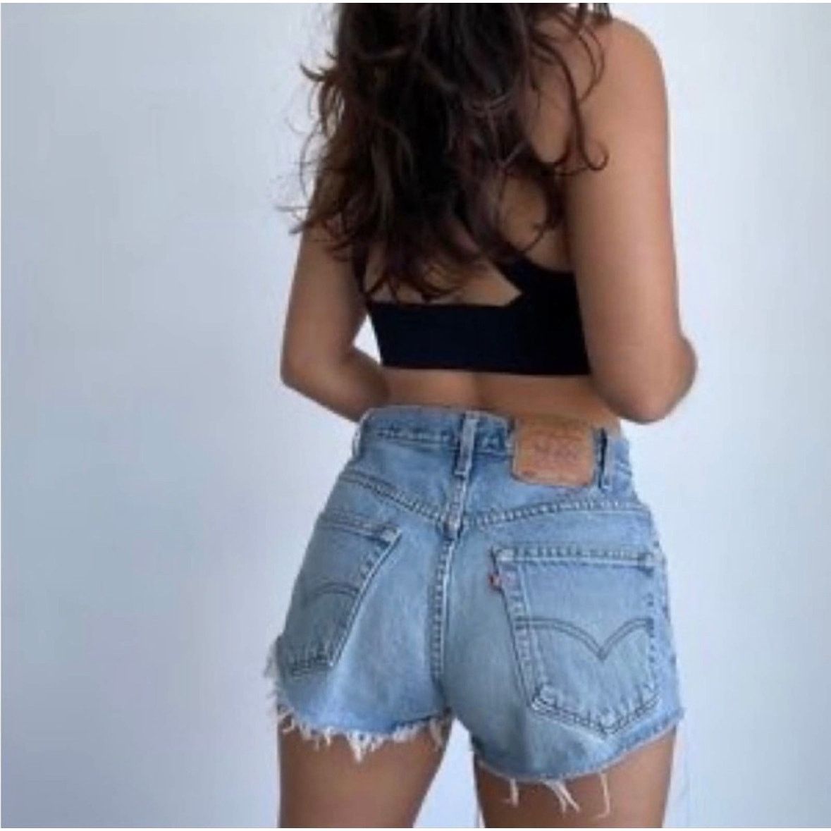 Levi's LEVIS Revolve Blue Button Fly CutOff Denim Jean Short Shorts Size 27" / US 4 / IT 40 - 1 Thumbnail