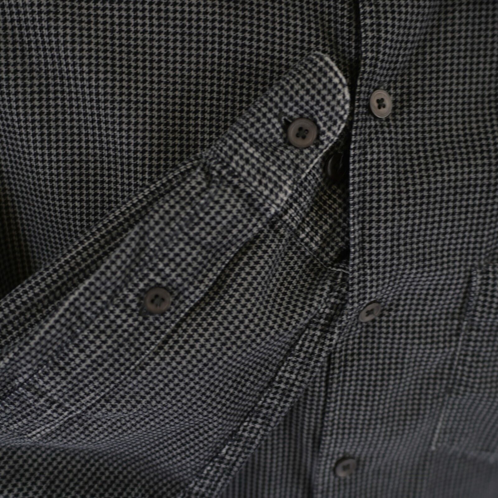 Perry Ellis Perry Ellis Gray Black Velvet Houndstooth Medium Pocket Coll Size US M / EU 48-50 / 2 - 2 Thumbnail