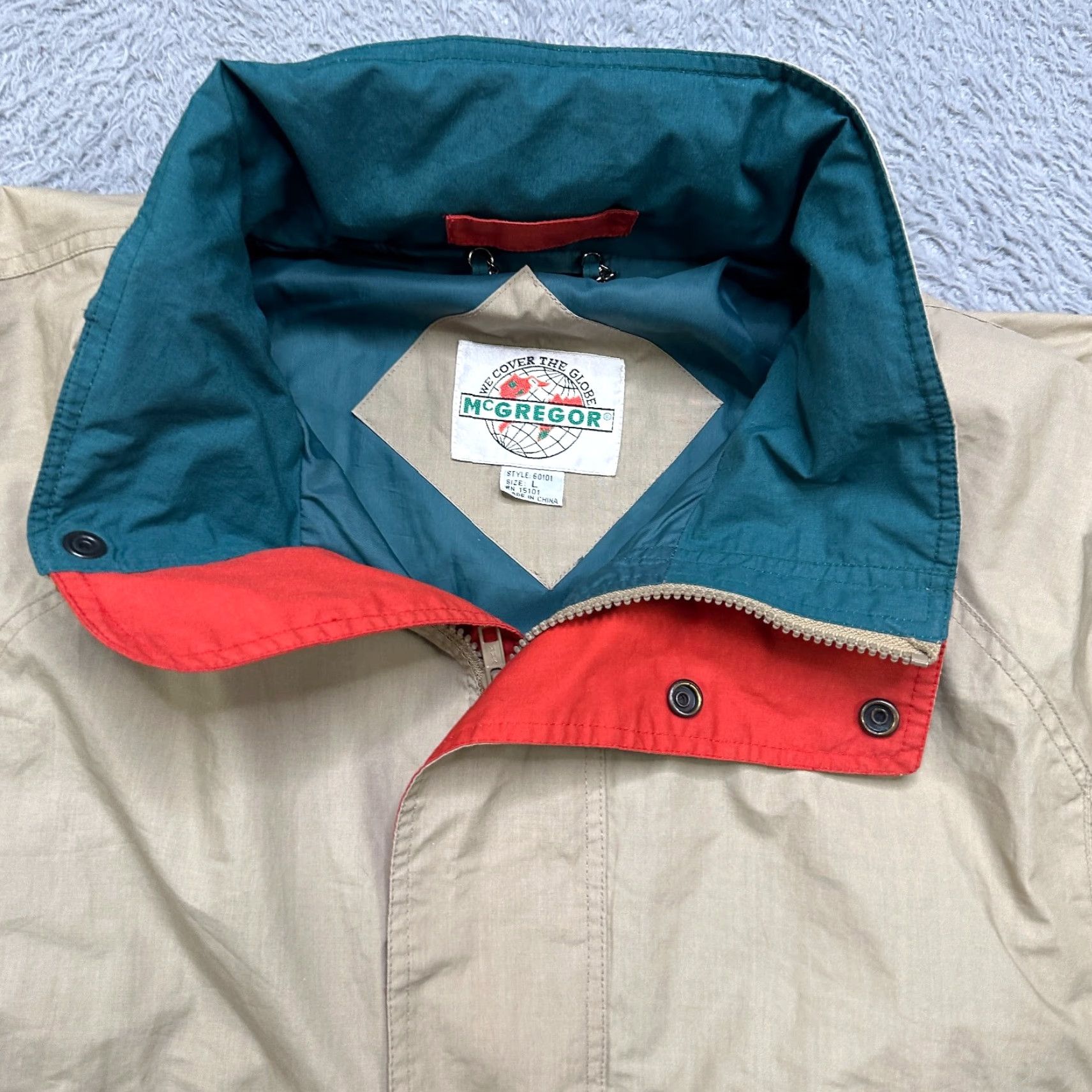 McGregor VINTAGE McGregor Jacket Mens L Tan Full Zip Lightweight Quilted Pockets 90s Theme Size US L / EU 52-54 / 3 - 4 Thumbnail