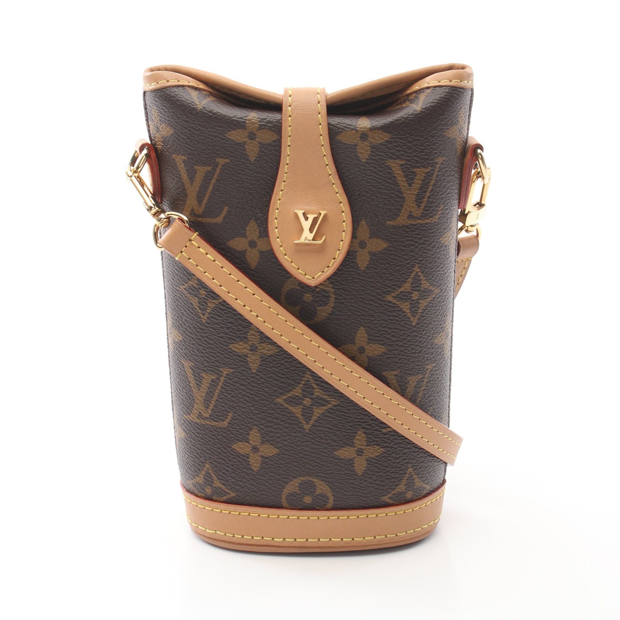 Louis Vuitton Fold Me Pouch Monogram Shoulder Bag Leather Brown, Women's