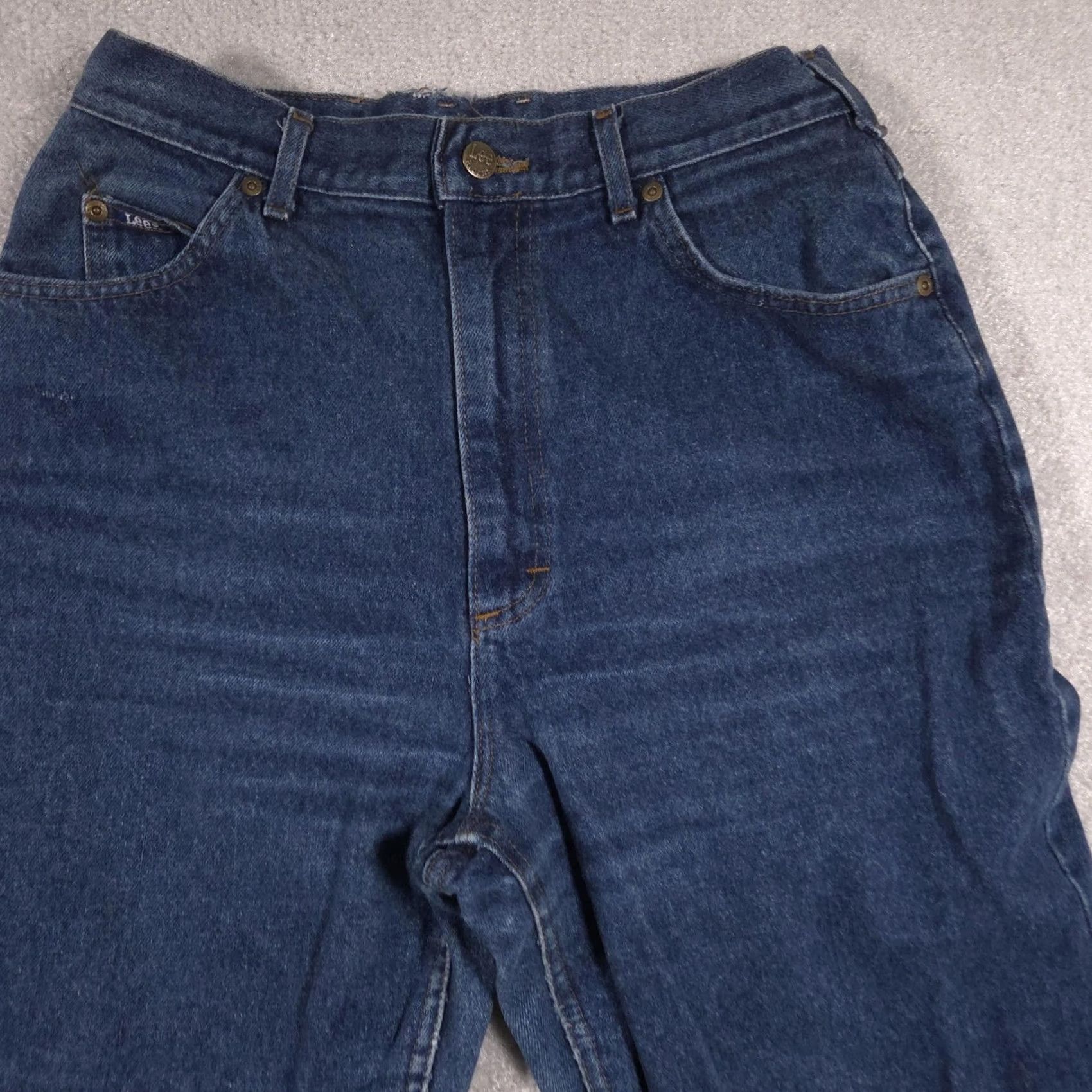 Lee VINTAGE Lee Jeans Womens 14 Blue Relaxed Tapered Medium Wash Denim Pants 90s Size 36" / US 14 / IT 50 - 3 Thumbnail