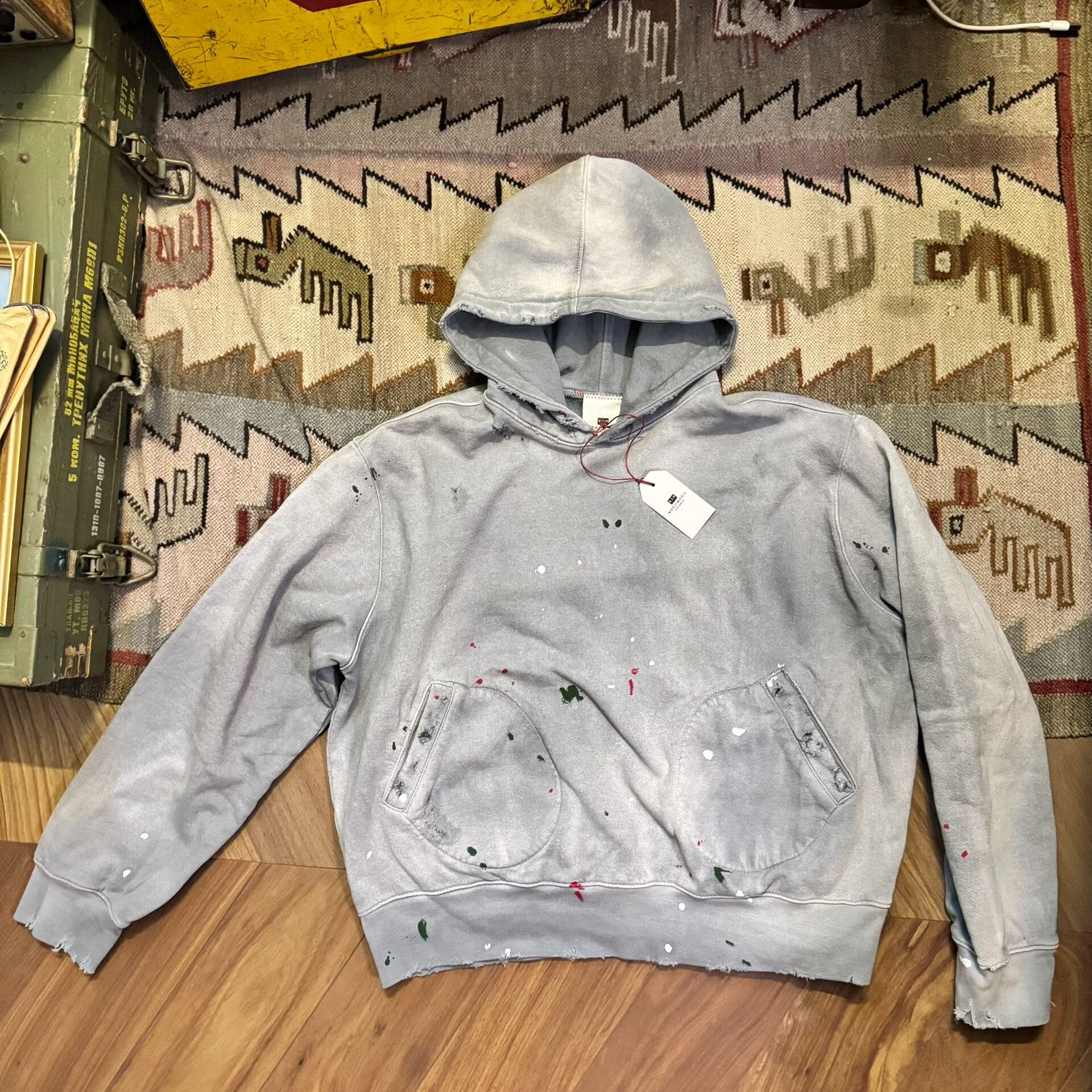 MOOJIMOOJIUS MOOJI MOOJI Oversized Crop Hoodie Aged Black | Grailed
