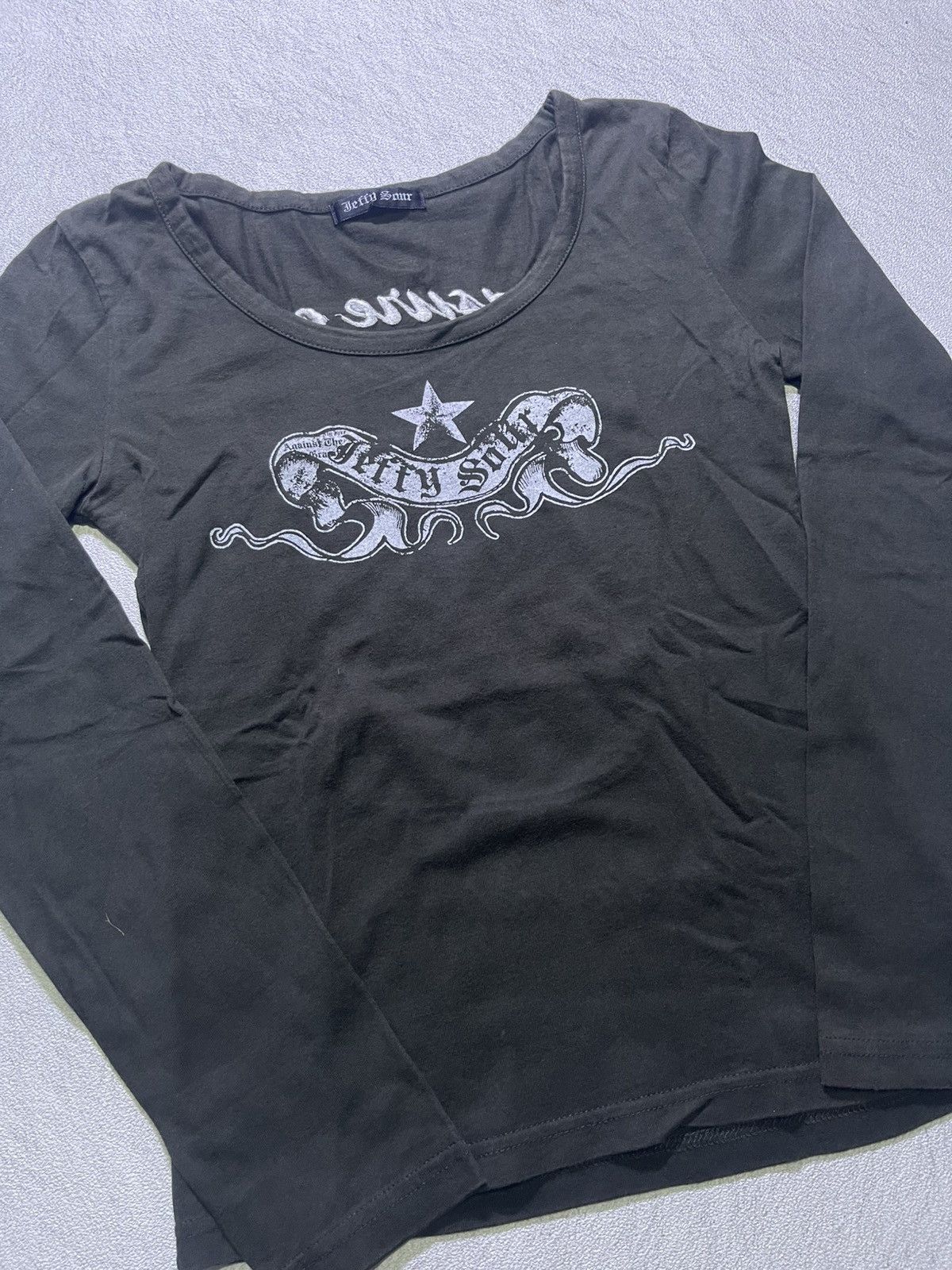 Japanese Brand Y2K JEFFY SOUR long sleeve tshirt Size S / US 4 / IT 40 - 6 Thumbnail