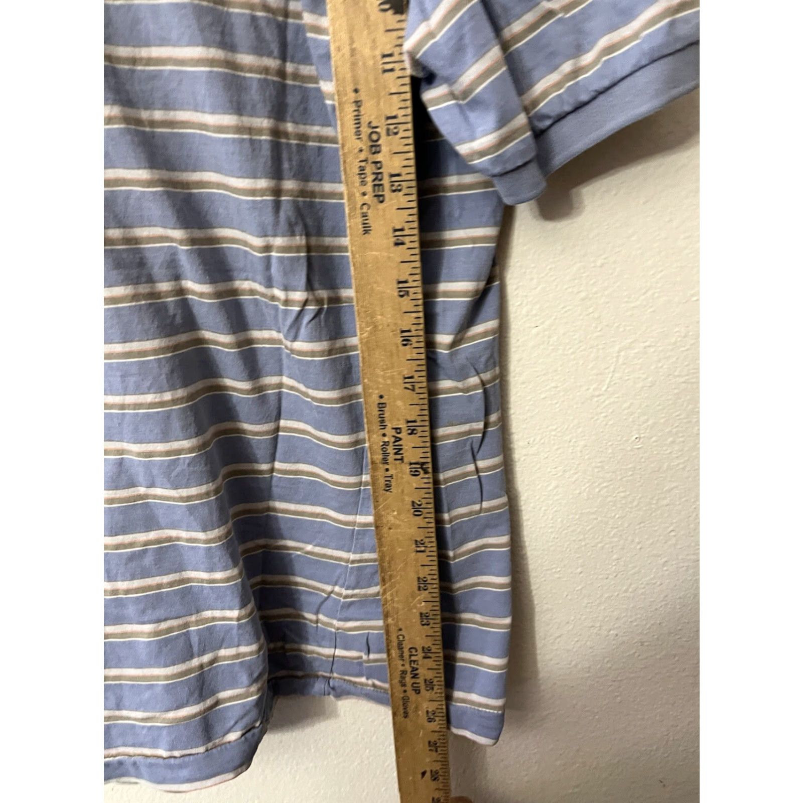 Ralph Lauren VINTAGE Chaps Ralph Lauren Polo Shirt Men Large Blue Striped 90s Classic Polo Mens Size US L / EU 52-54 / 3 - 4 Thumbnail