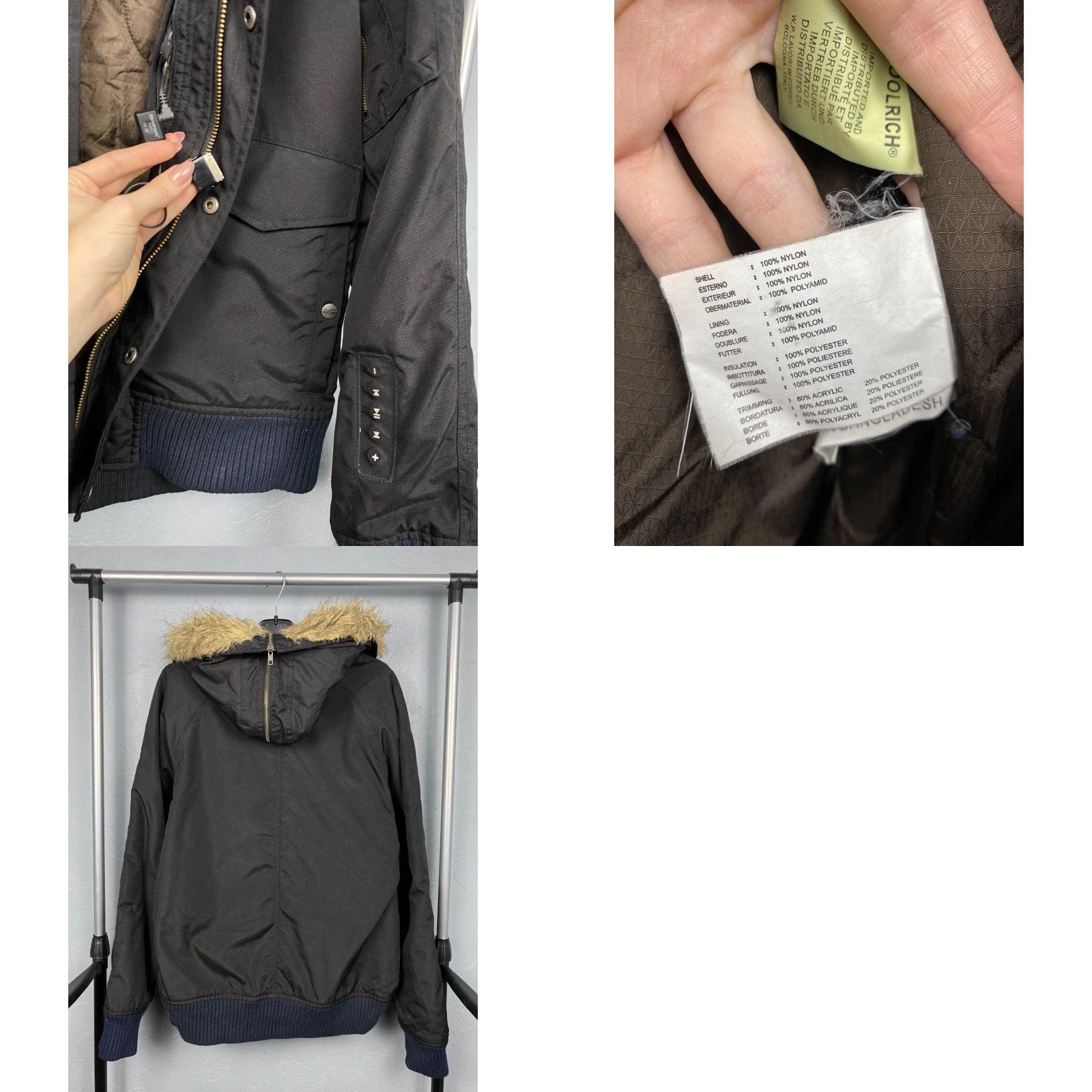 Vintage Woolrich Bomber Jacket Mens XL Black Nylon Lining Jacket Mens XL Black Nylon Bomber Woolrich John Rich & Bros. Size US XL / EU 56 / 4 - 8 Thumbnail