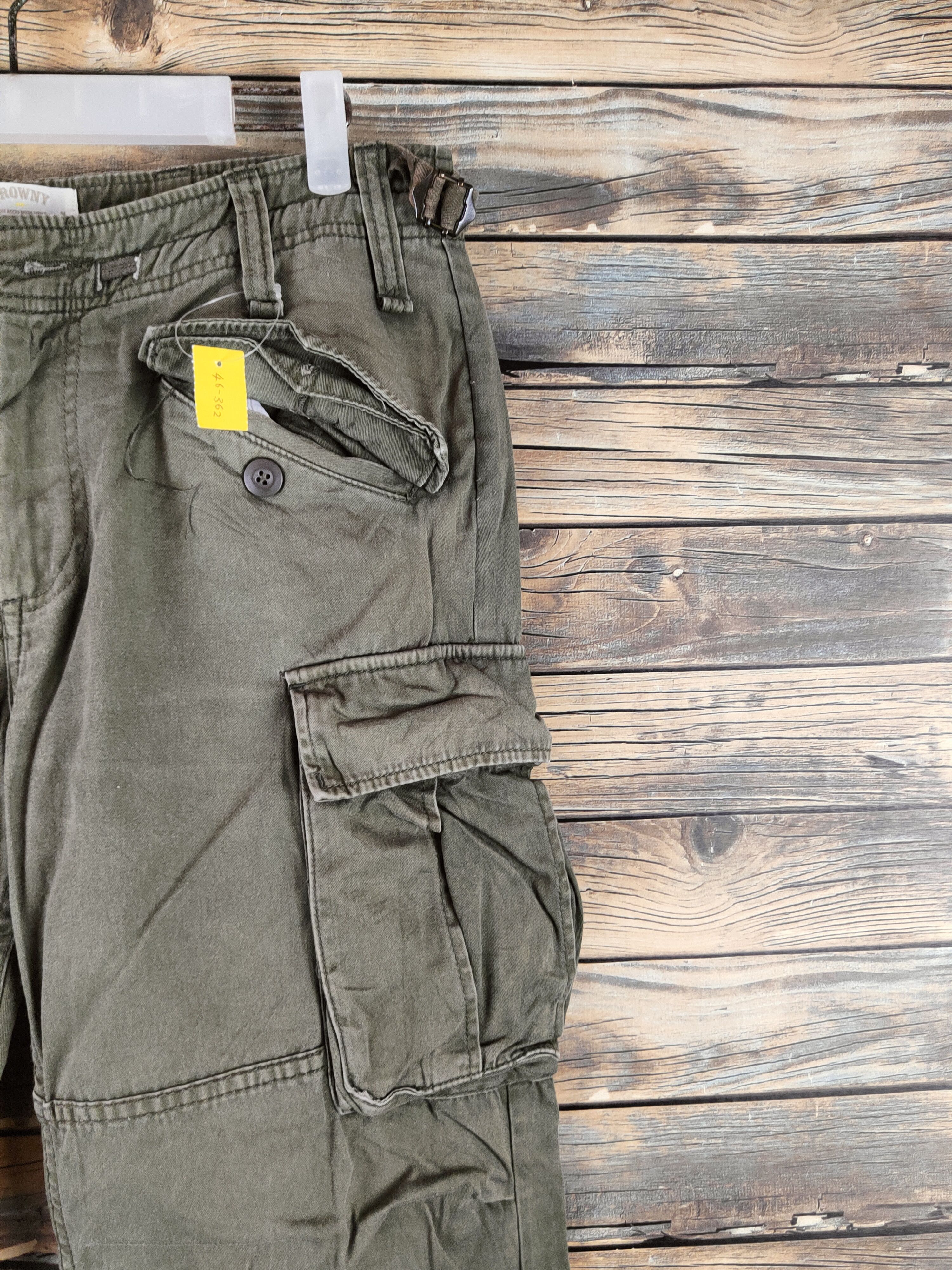 Japanese Brand DL Browny Olive Multipocket Cargo Pants #46-362 Size US 31 - 5 Thumbnail