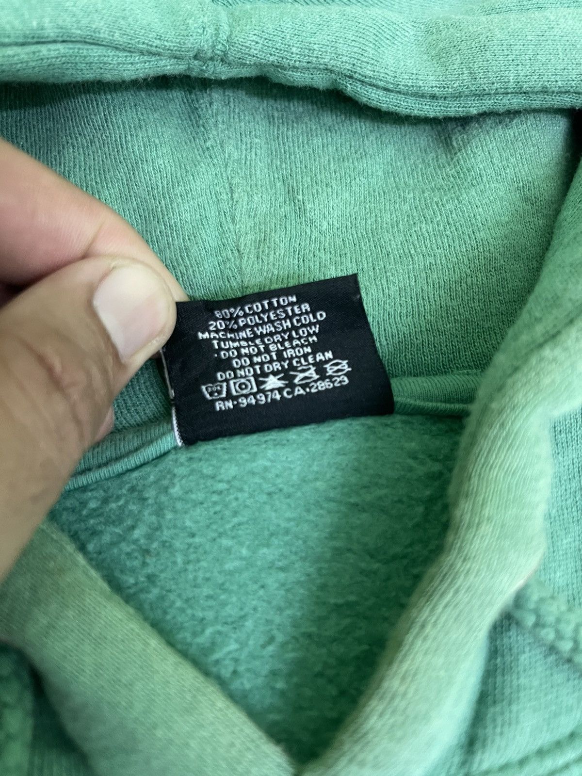 Stussy Vintage Stussy Big Stock Hoodie Pale Dark Green Size US M / EU 48-50 / 2 - 12 Thumbnail