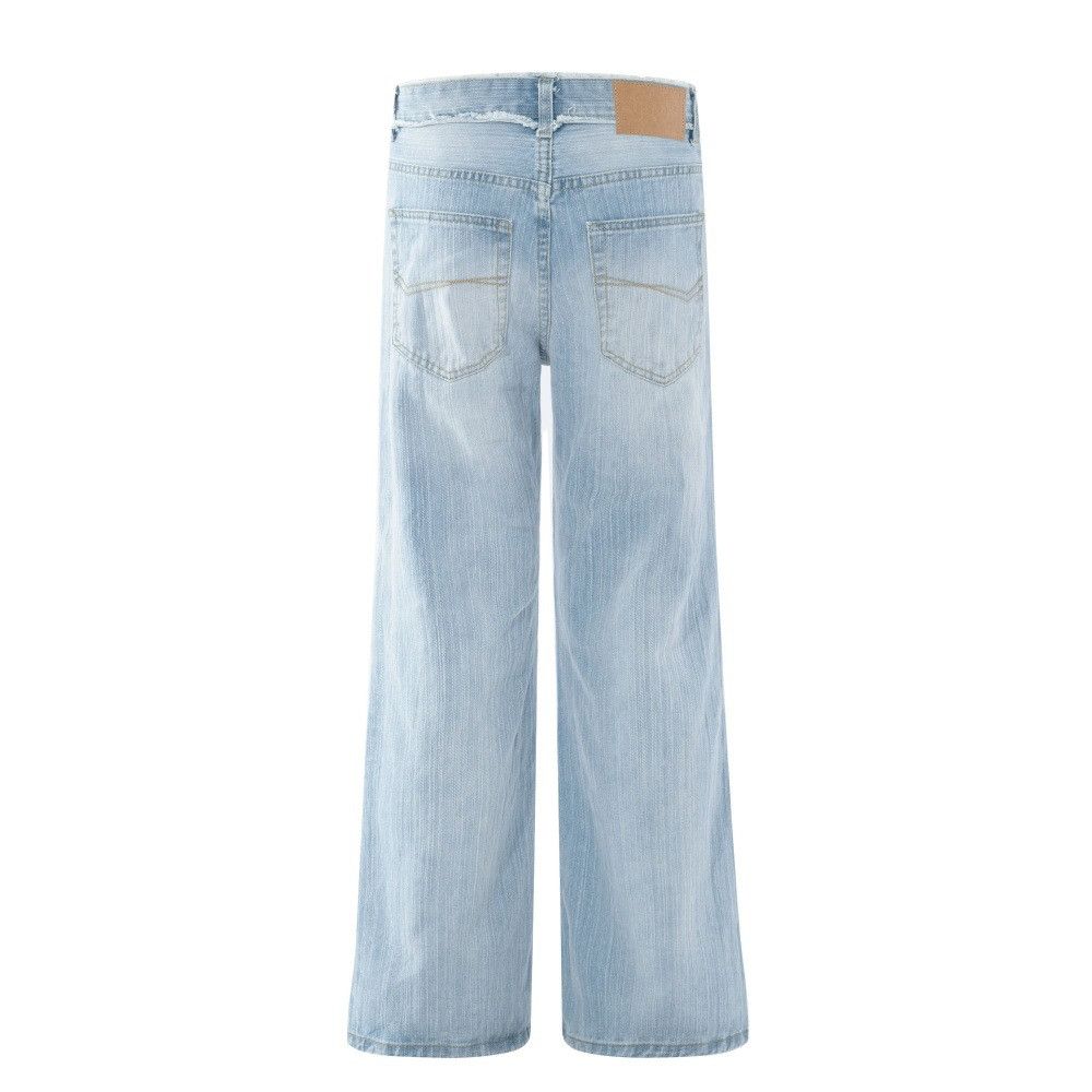 Jean Men's vintage frayed wash distressed loose-fitting jeans Size US 32 / EU 48 - 2 Thumbnail