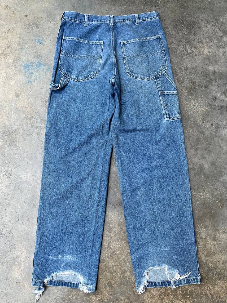 Blue Blue Japan VINTAGE CARPENTER BAGGY JEANS Size US 35 - 5 Thumbnail