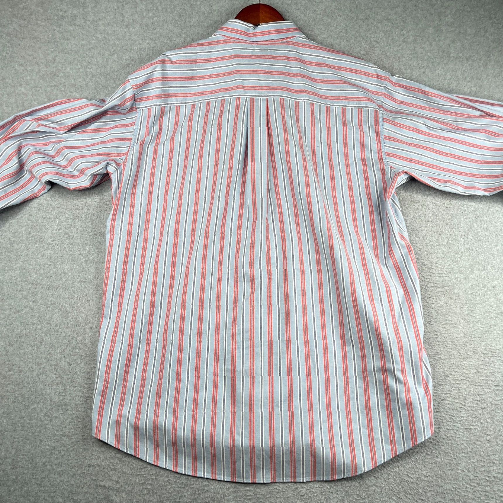 Vintage L.L. Bean Shirt Striped Button-Up Long Sleeve Blue Red Mens Regular Size L Size US L / EU 52-54 / 3 - 5 Thumbnail