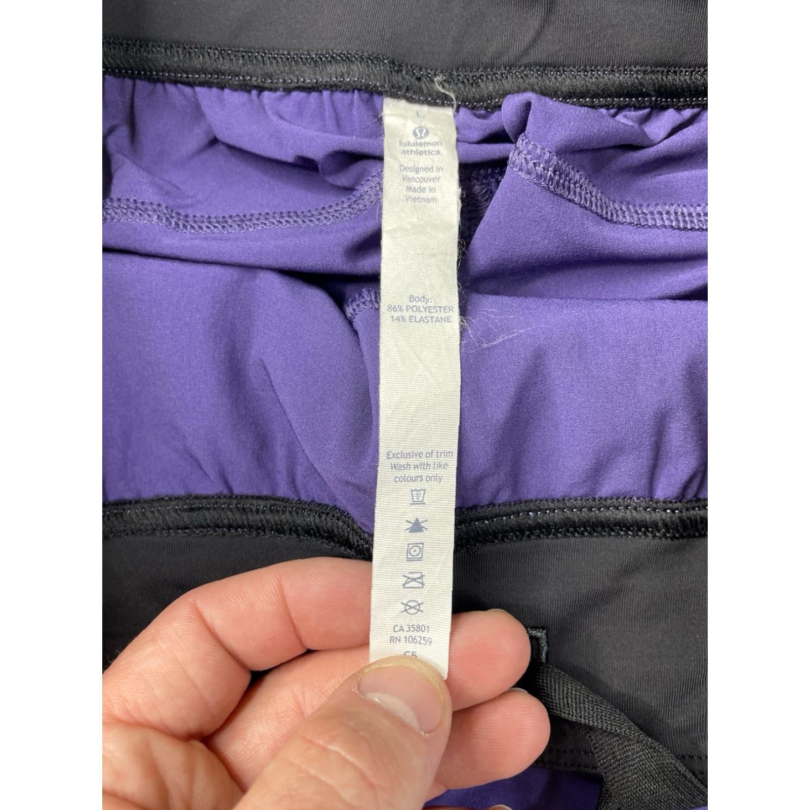 Lululemon Lululemon T.H.E. Shorts Mens Large Purple Drawstring Athletic Gym Athleisure Linerless Multicolor Pockets 10.5” Inseam Size US 33 - 3 Thumbnail