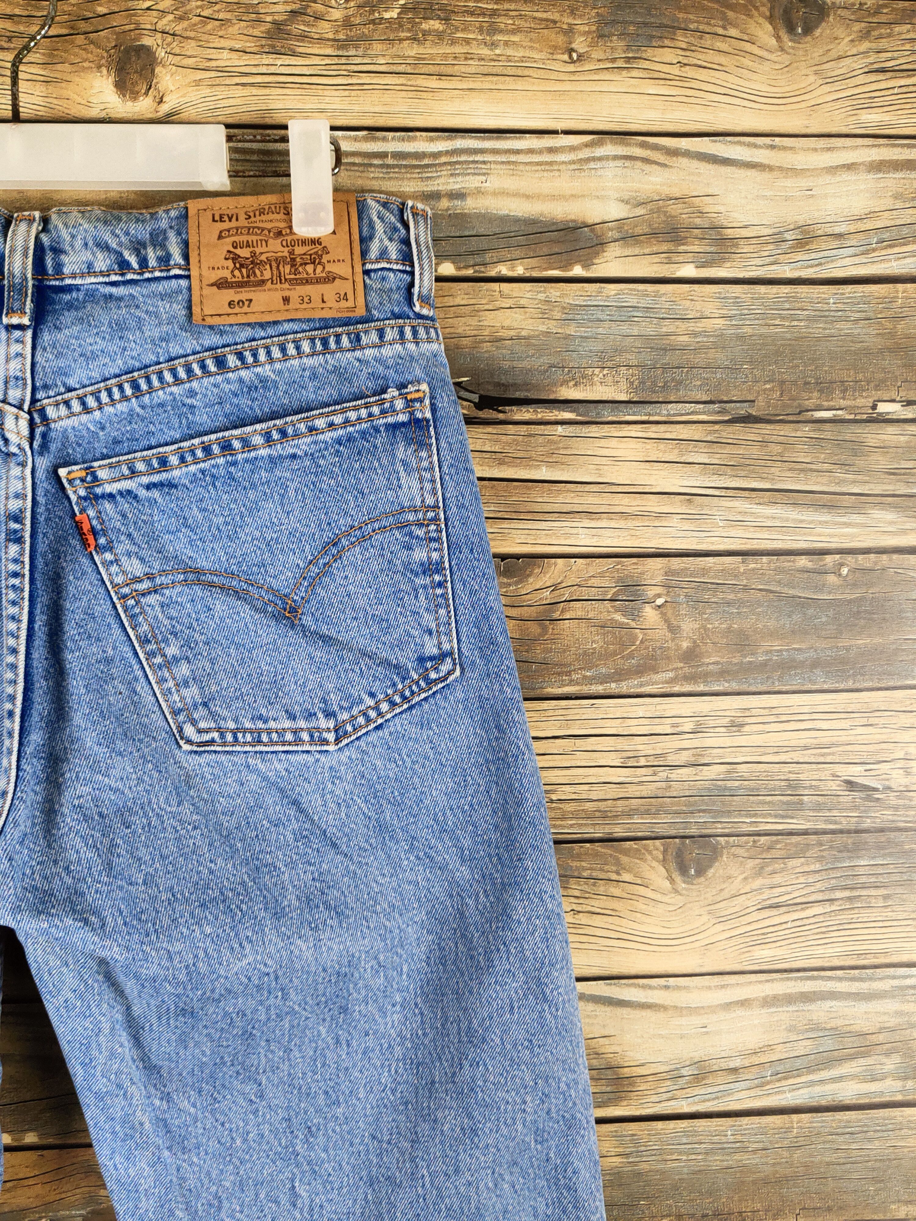 Levi's 607 Levi's Orange tab Blue Distressed Ripped Jeans #S2827 Size US 32 / EU 48 - 11 Thumbnail