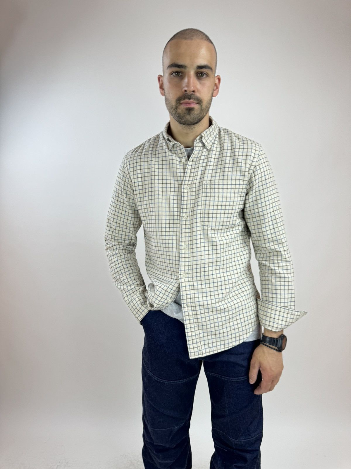 Japanese Brand × Uniqlo Uniqlo Shirt plaid Flannel Button Up Long Sleeve size Small Size US S / EU 44-46 / 1 - 1 Thumbnail