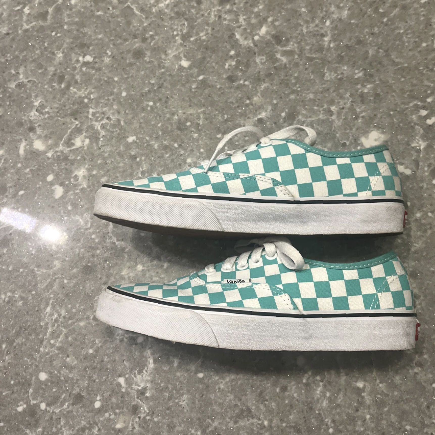 Vans VANS Doheny Skate Shoes Women - Light Green/White - Checkerboard - Size 8 (US) - Canvas Low Top, Breathable, Cushioned Size US 8 / IT 38 - 4 Thumbnail