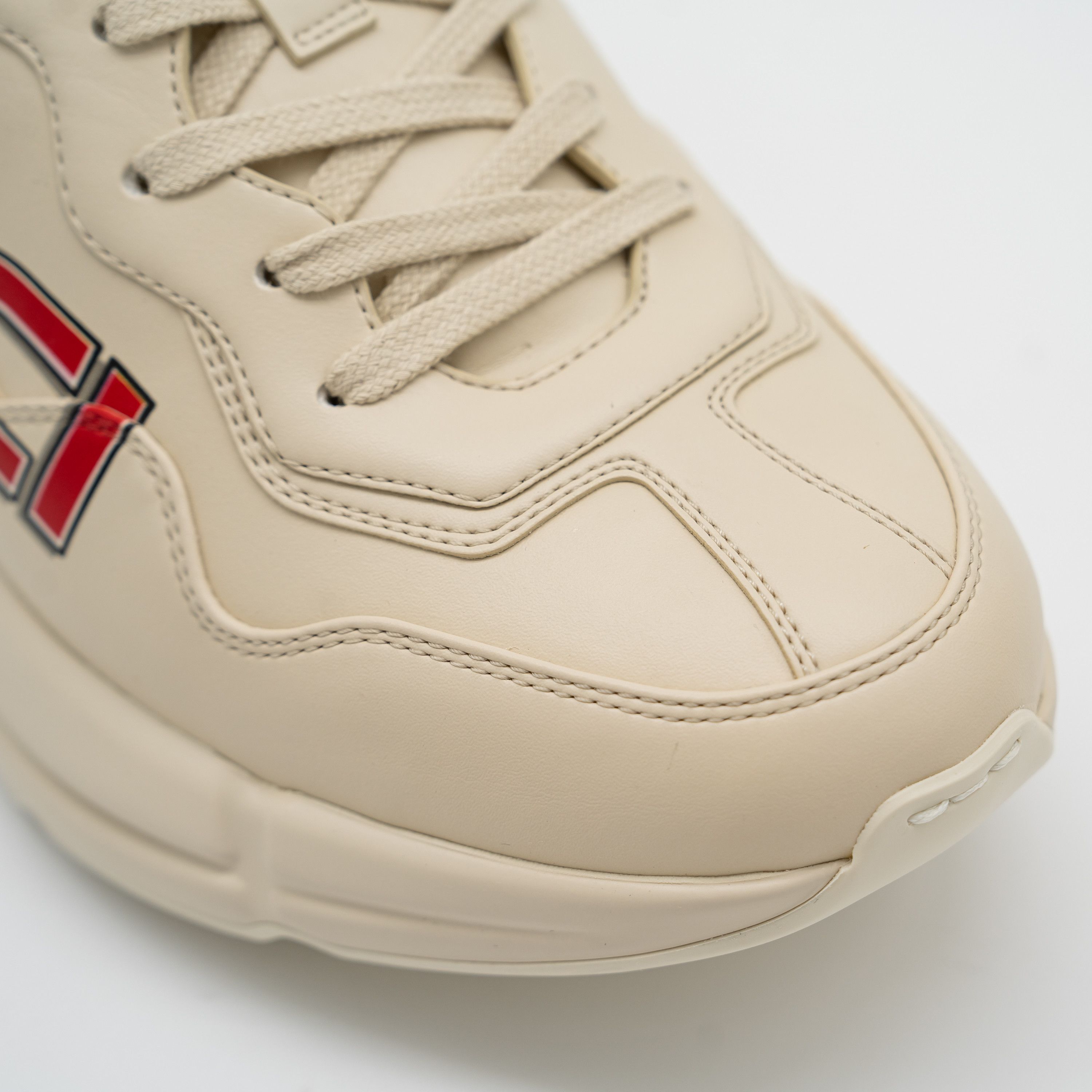 Gucci Gucci Rhyton Leather Sneaker Ivory Demetra Logo Print Red Size US 8 / EU 41 - 8 Thumbnail