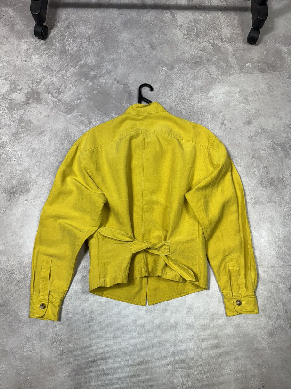 Kenzo Kenzo Woman's Linen Set Jacket &Cropped Capri Pants Yellow Size XS / US 0-2 / IT 36-38 - 6 Thumbnail