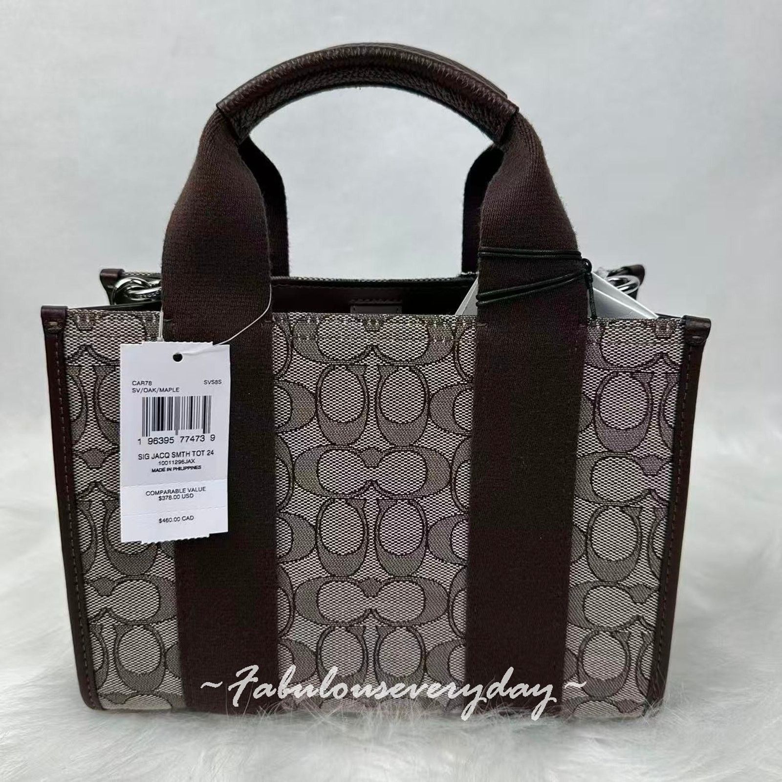 Coach Coach Smith Tote 24 Crossbody Signature Jacquard Oak/Maple Size ONE SIZE - 2 Thumbnail