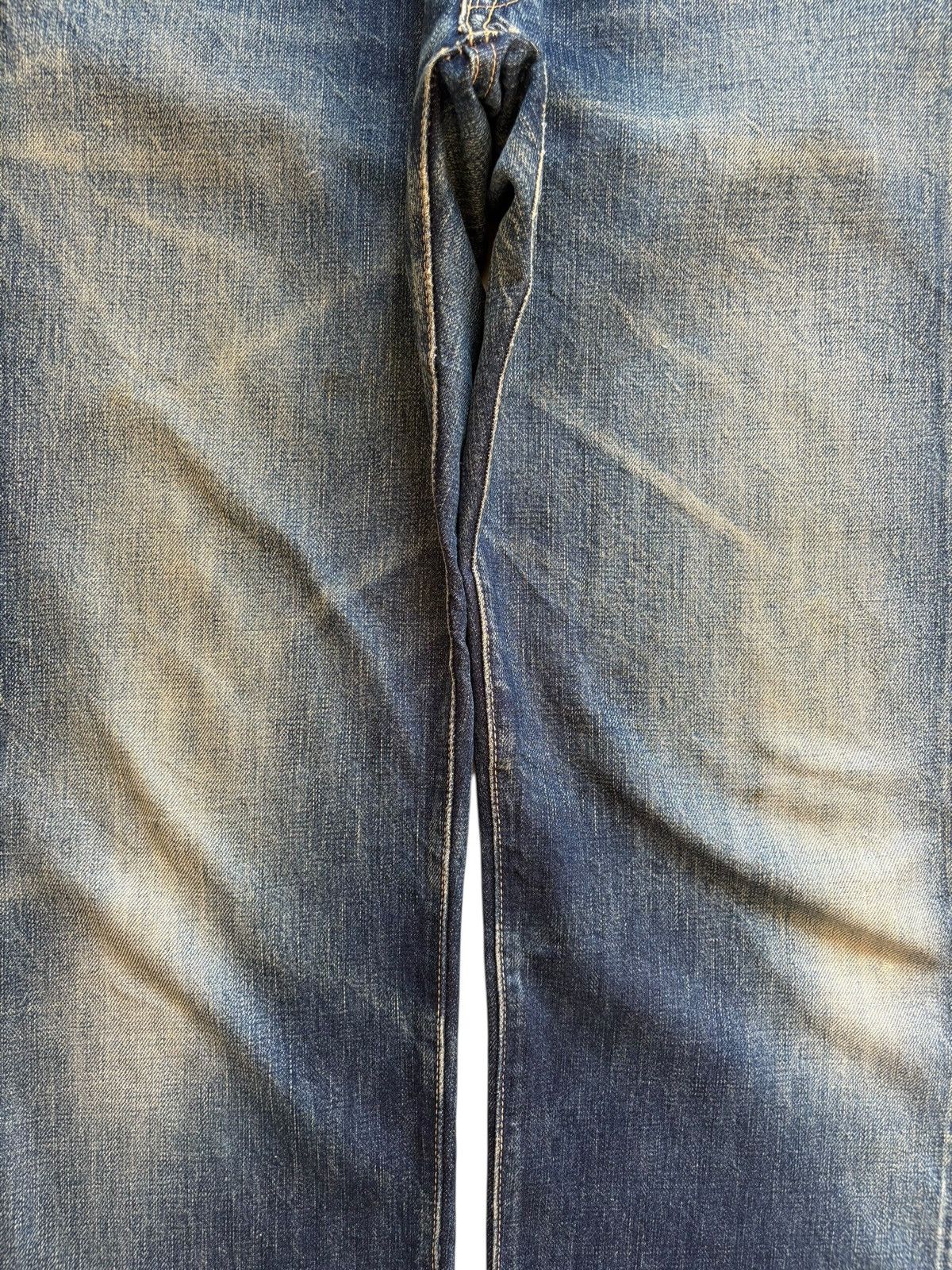Full Count & Co. Vintage Full Count Selvedge Mud Wash Distressed Loose Jeans Size US 30 / EU 46 - 6 Thumbnail