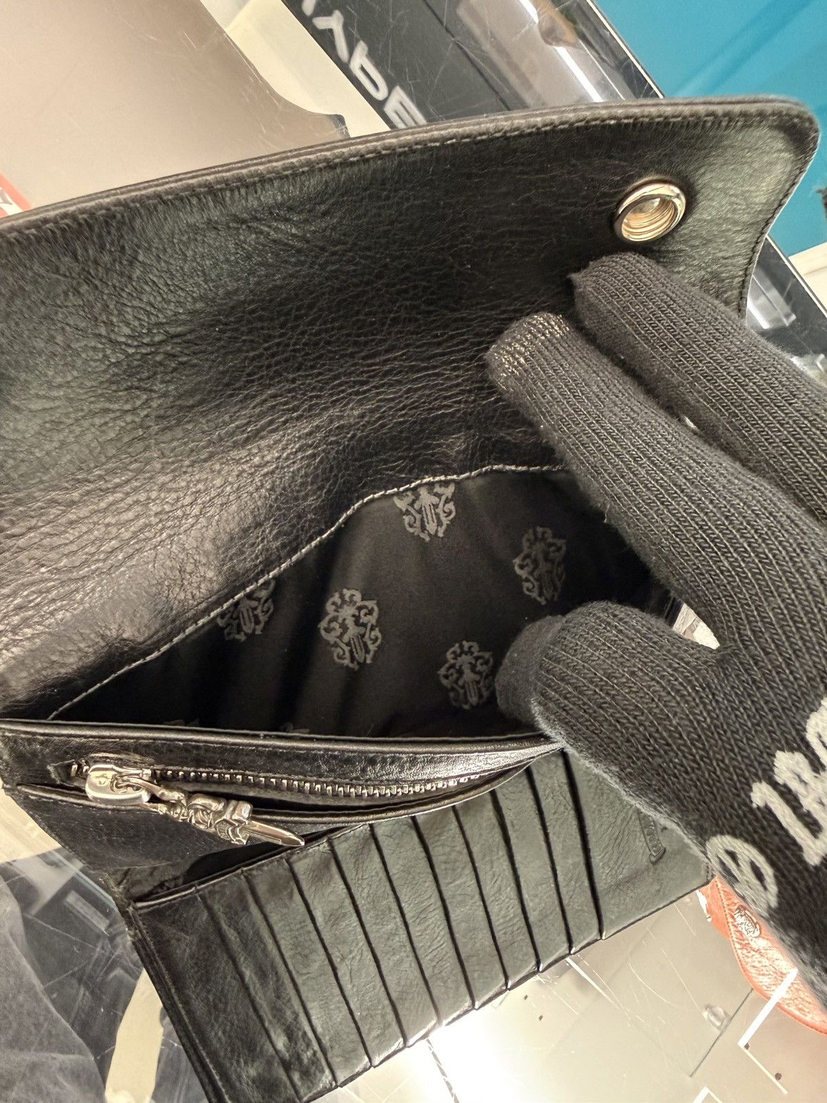 Chrome Hearts Chrome Hearts Leather Wallet Black Size ONE SIZE - 6 Thumbnail
