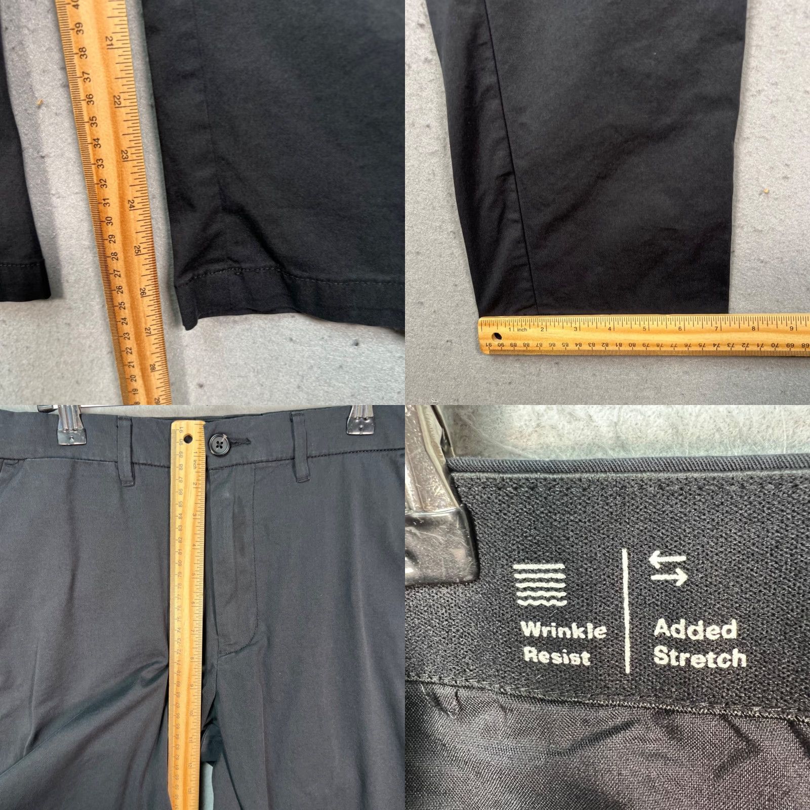 Vintage Goodfellow & Co Mens Slim Chino Pants 33x28 Black Cotton Nylon Flat Front Button Zip Straight Inseam 28 - Casual Business Shirt? Size US 33 - 8 Thumbnail
