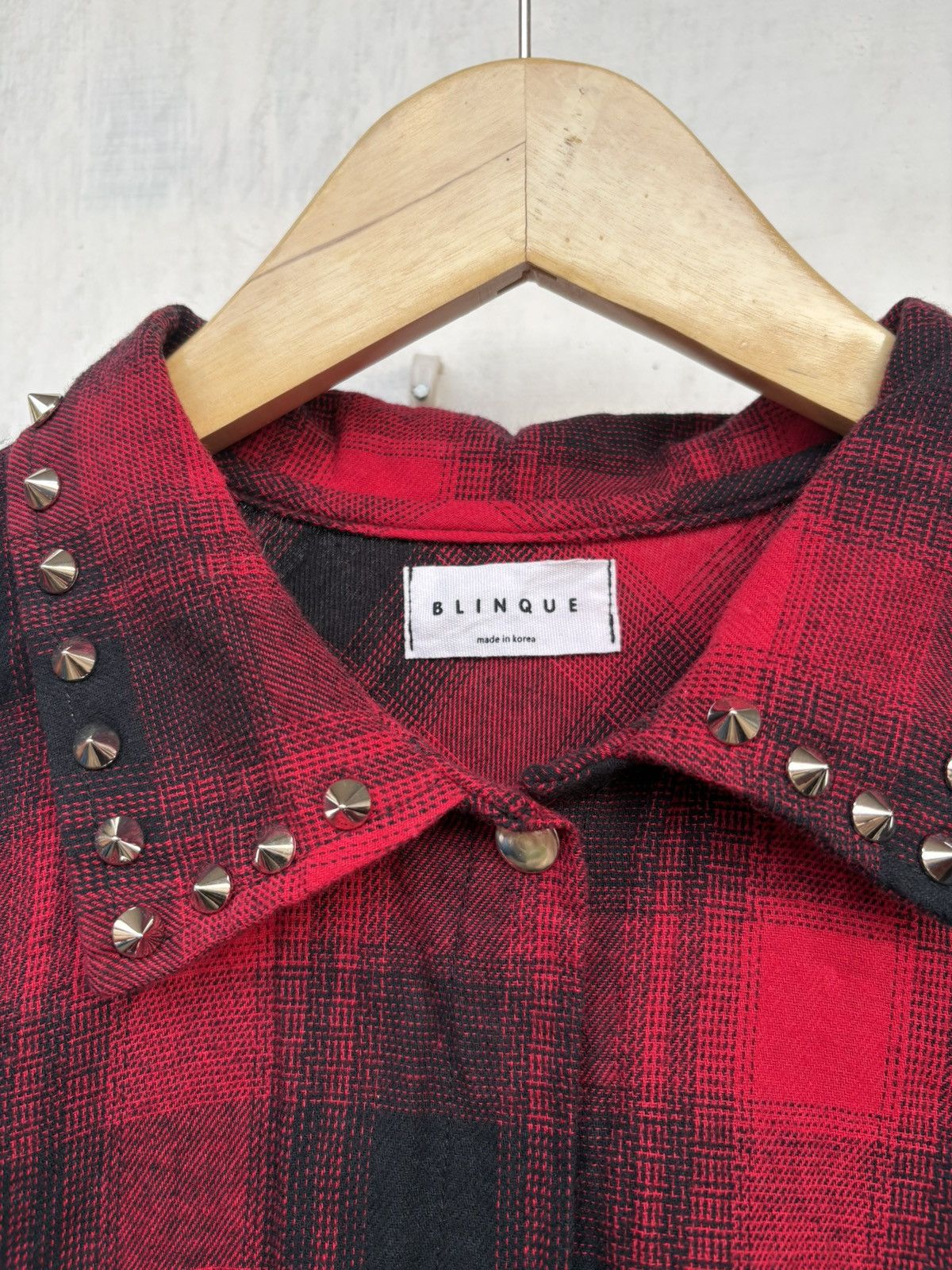 Japanese Brand Studded Plaid Button Up Shirt Size US M / EU 48-50 / 2 - 7 Thumbnail