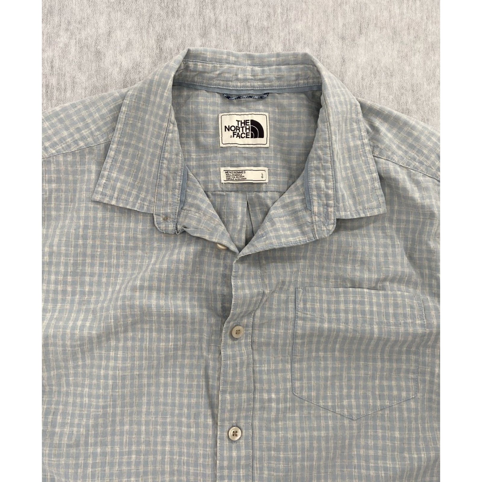 The North Face The North Face Shirt Adult Large Blue Button Up Check Pocket Logo Hiking Mens L Size US L / EU 52-54 / 3 - 3 Thumbnail