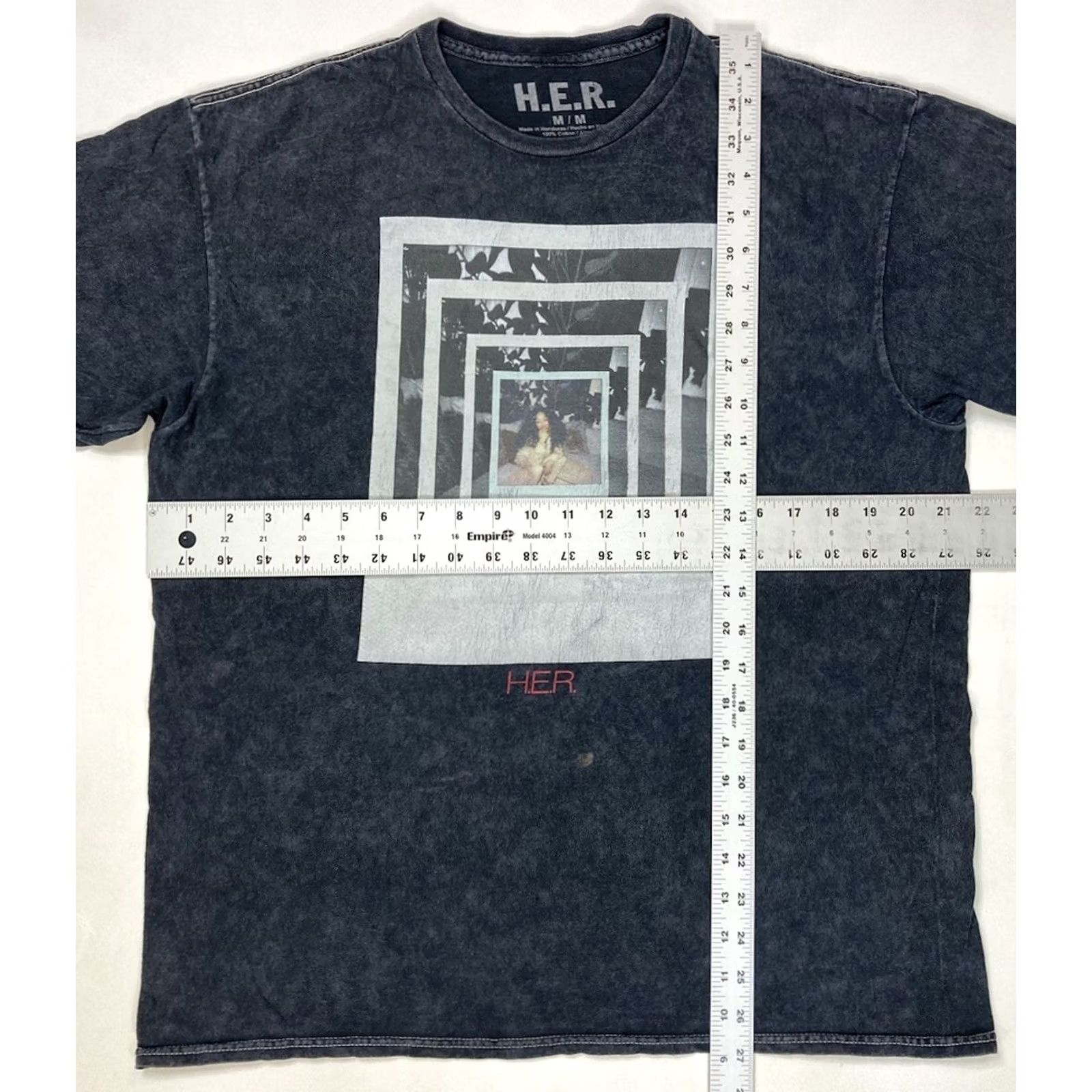 Vintage VINTAGE H.E.R Graphic T-shirt Men Medium Black Acid Wash Short Sleeve Music Size US M / EU 48-50 / 2 - 6 Thumbnail