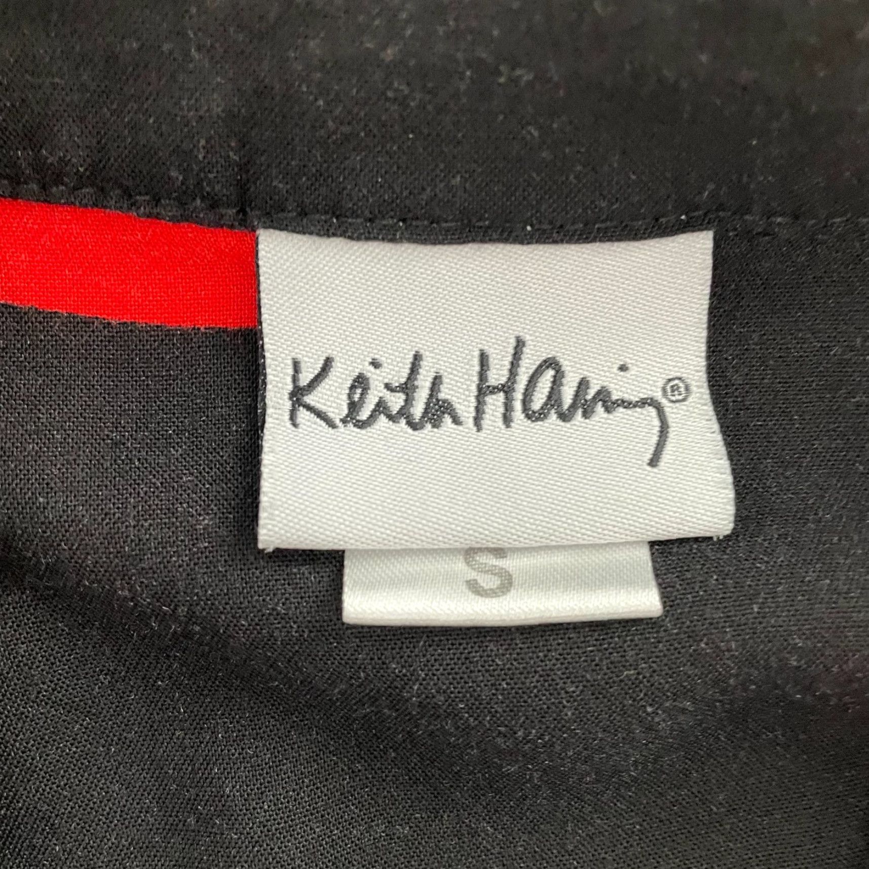 Vintage Keith Haring Shirt Adult Small Black Red Heart Face Print Button Up Rayon Mens S Size US S / EU 44-46 / 1 - 4 Thumbnail