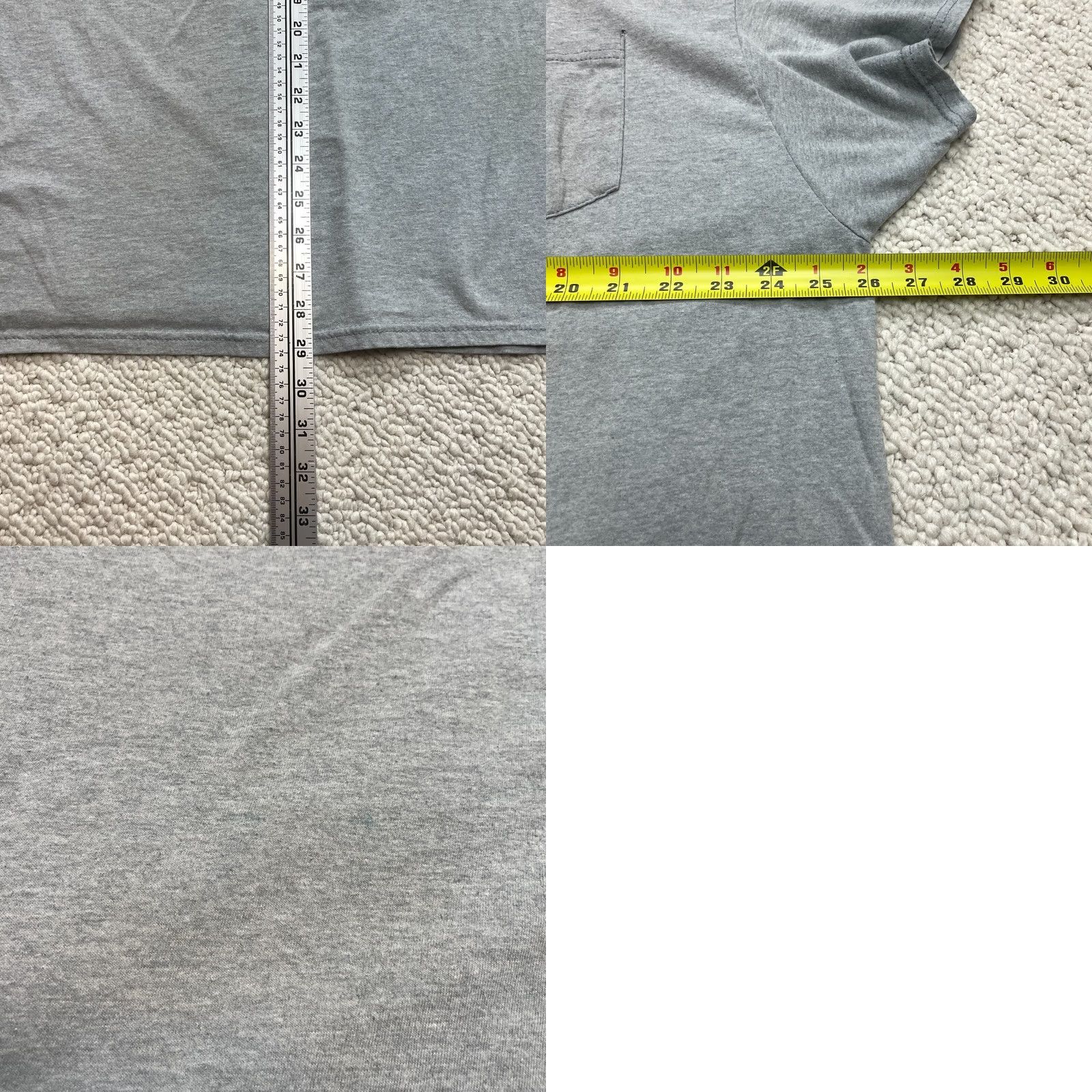 Hanes Hanes Comfortsoft Shirt Mens 3XL Gray Cotton Pocket Crew Top Size US XXL / EU 58 / 5 - 8 Thumbnail