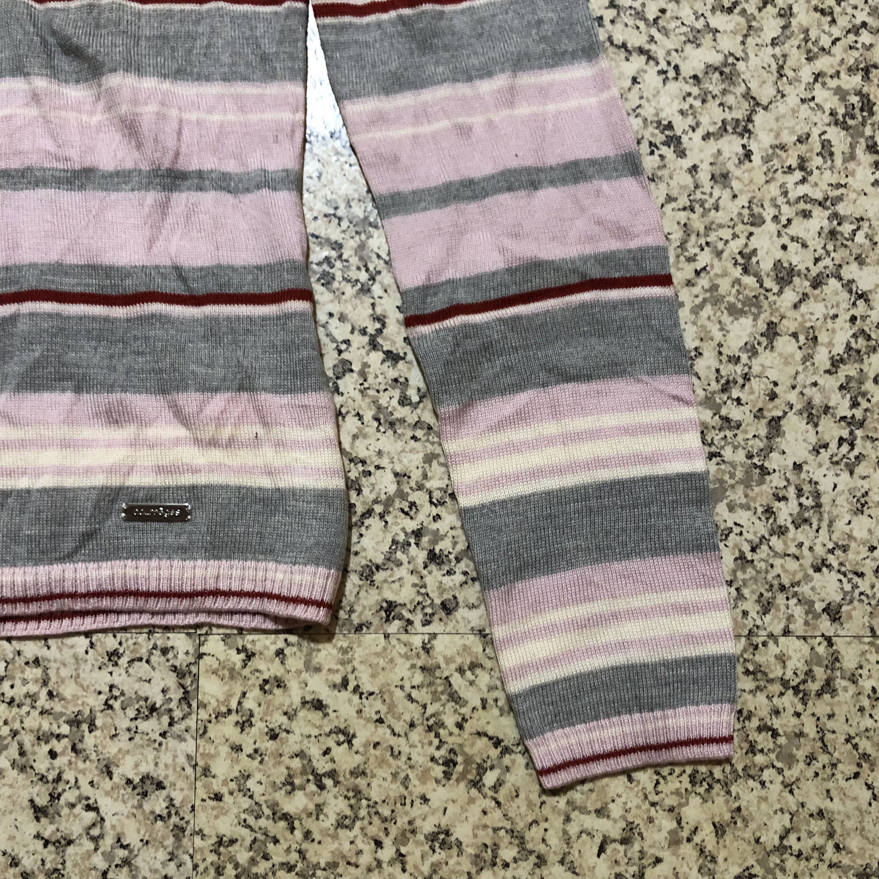 Courreges Vintage Courrèges Paris Striped Turtleneck Wool Knit Sweater Size S / US 4 / IT 40 - 4 Thumbnail