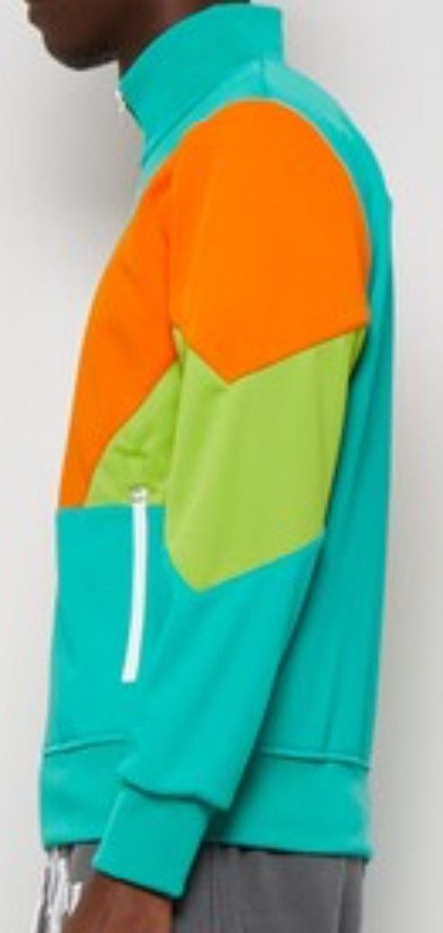 Palm Angels Palm Angels|V Block Track Jacket|Forrest Green x Orange Size US XS / EU 42 / 0 - 3 Thumbnail