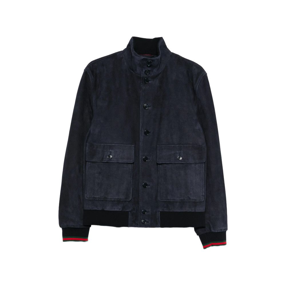 Gucci Gucci BLUE Jackets - Leather Jackets Size US XL / EU 56 / 4 - 1 Thumbnail