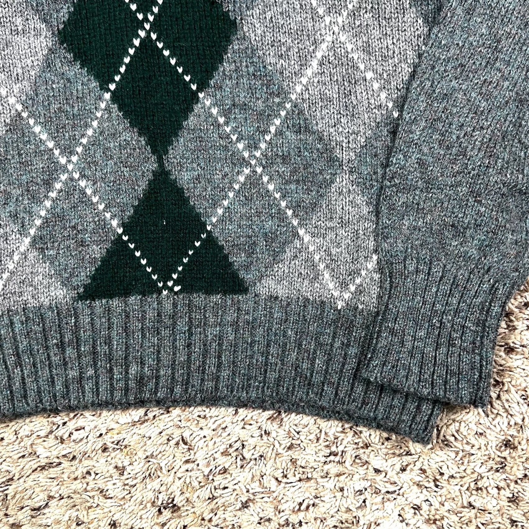 McGregor VINTAGE McGregor Argyle Knit Golf Sweater Mens M Pullover Gray Wool/Acrylic Crew Neck Long Sleeve Made USA Size US M / EU 48-50 / 2 - 5 Thumbnail