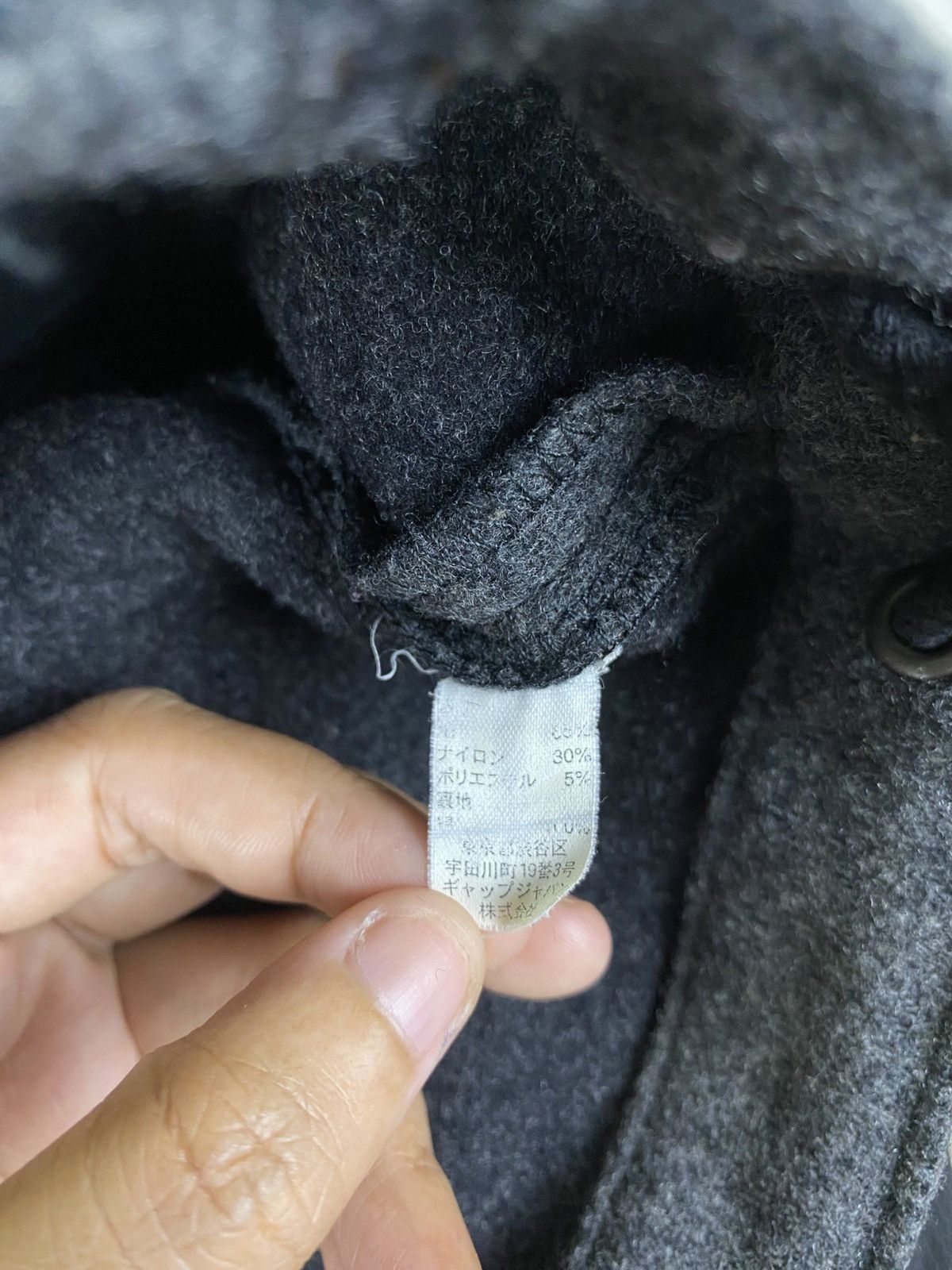 Gap × Japanese Brand × Vintage Vtg GAP Pullover Anorak Double Pocket Wool Hoodie Jacket Size US M / EU 48-50 / 2 - 12 Thumbnail