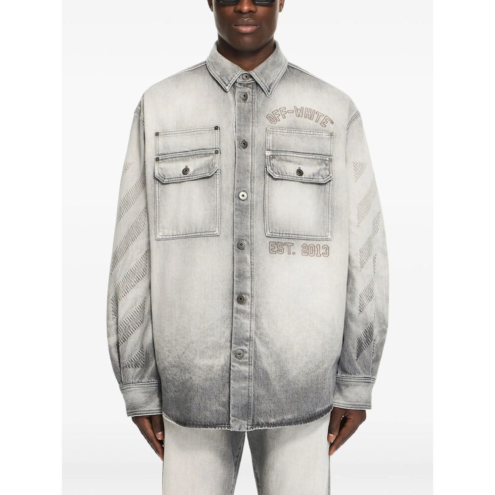 Off-White Off-white GREY Jackets - Shirt Jackets Size US L / EU 52-54 / 3 - 1 Thumbnail