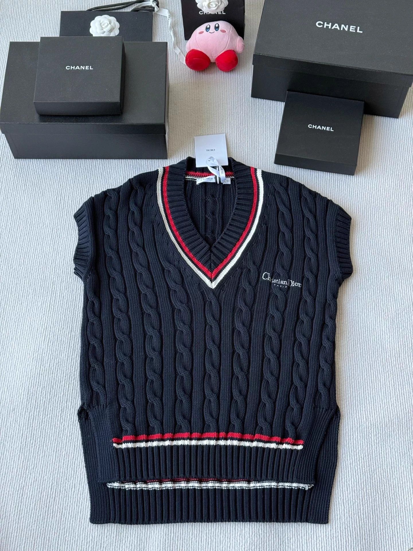 Dior Dior 25 New Navy Knit Vest Size XL / US 12-14 / IT 48-50 - 1 Thumbnail
