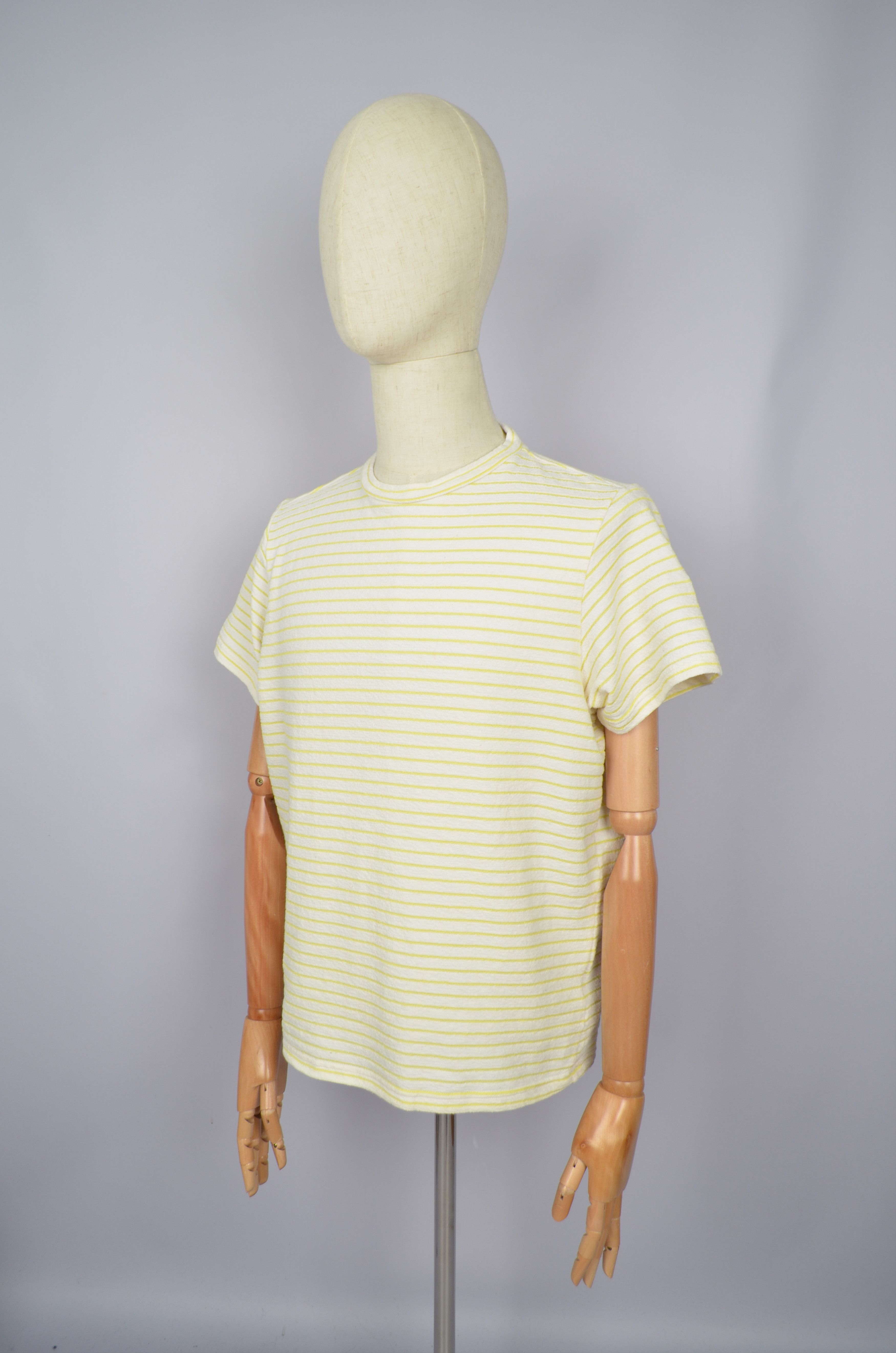 Designer × Percival Percival White Blue Striped T Shirt Size M Designer Size US M / EU 48-50 / 2 - 2 Thumbnail