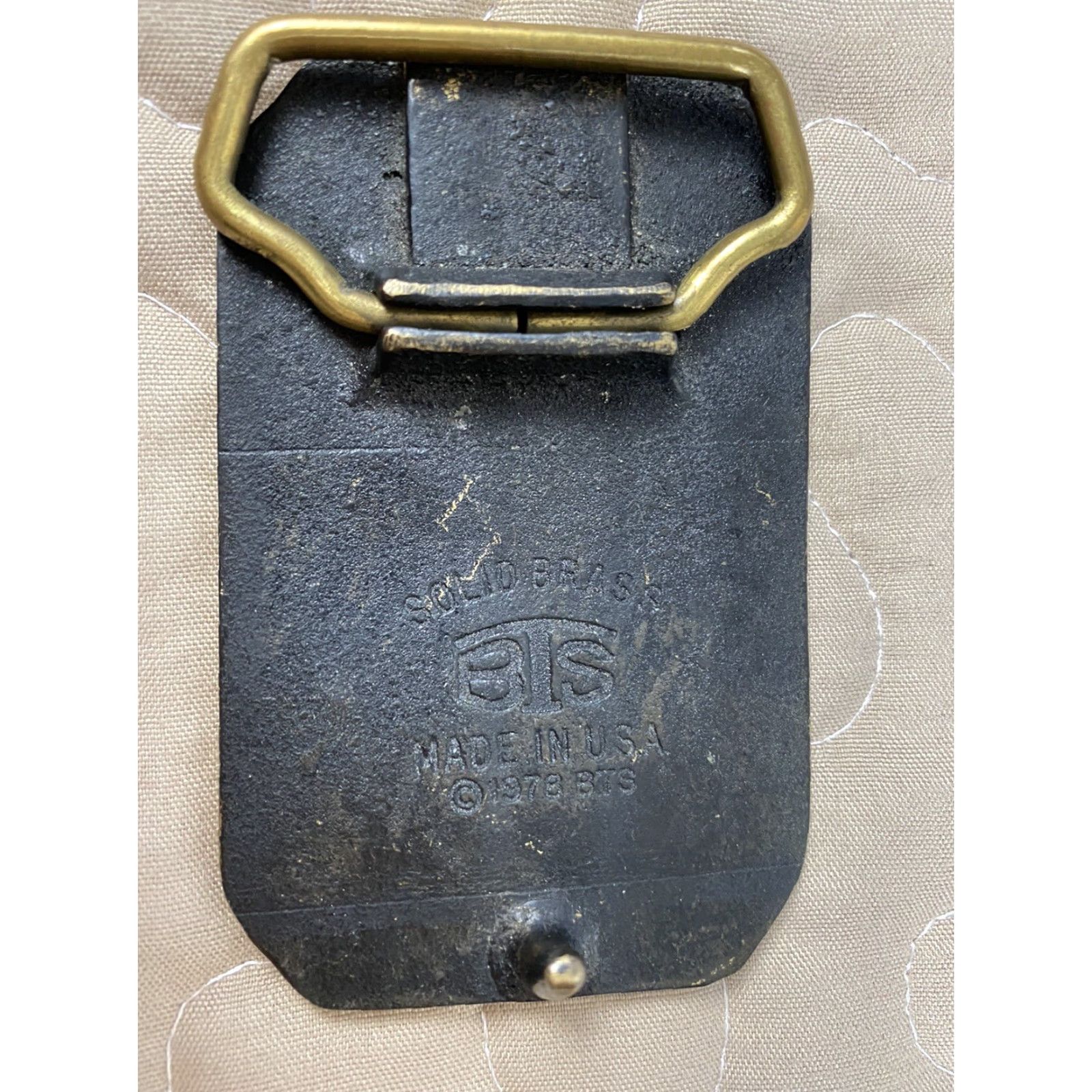 Vintage VINTAGE Solid Brass 1978 Belt Buckle Ducks & Pond BTS Made In USA Belt Buckle Size ONE SIZE - 2 Thumbnail