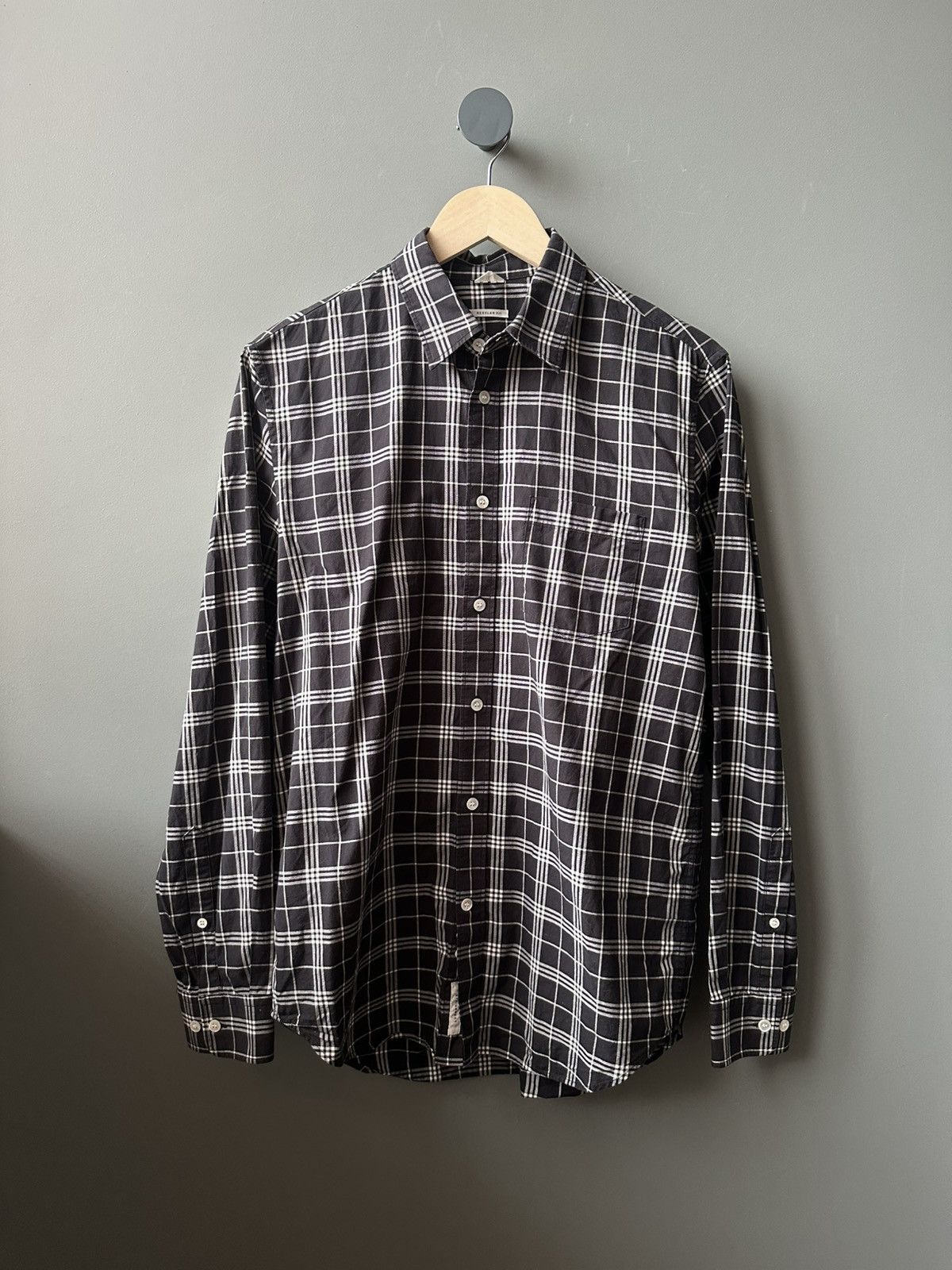 Arket Arket Black White Check Cotton Shirt Size 46 Size US M / EU 48-50 / 2 - 1 Thumbnail