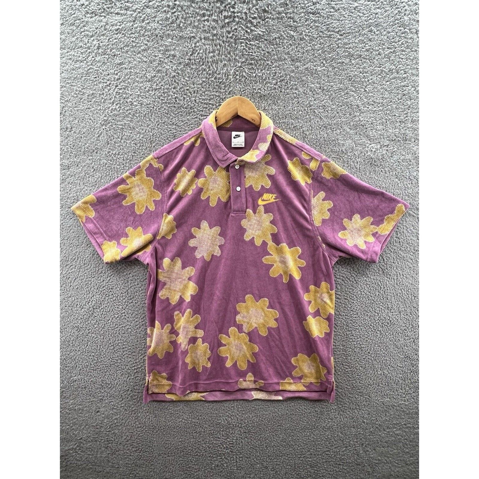 Nike Nike Short Sleeve Polo Shirt Bordeaux Flower DM5032-507 Size US M / EU 48-50 / 2 - 1 Thumbnail
