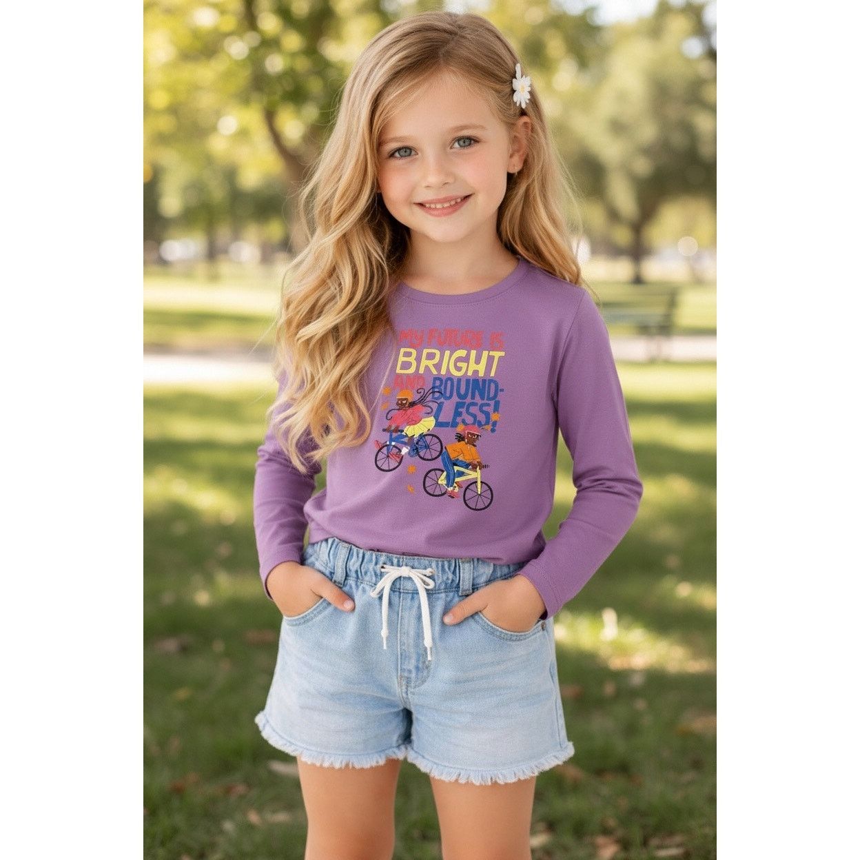 Other Cute purple Girls Graphic Long Sleeve shirt size S (6-7) NWT Size US S / EU 44-46 / 1 - 1 Thumbnail
