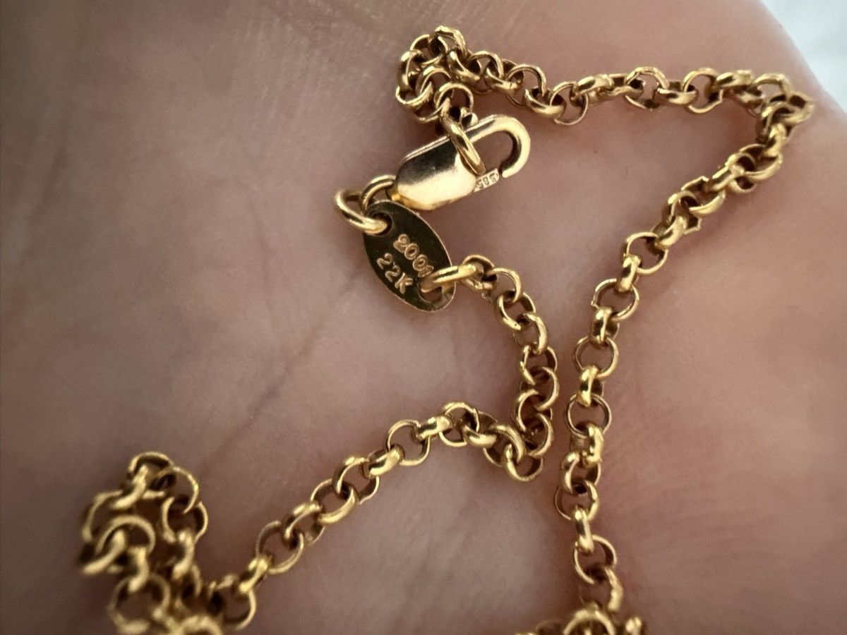 Chrome Hearts Iconic 22KT Tiny CH Cross and Roll Chain Size ONE SIZE - 5 Thumbnail