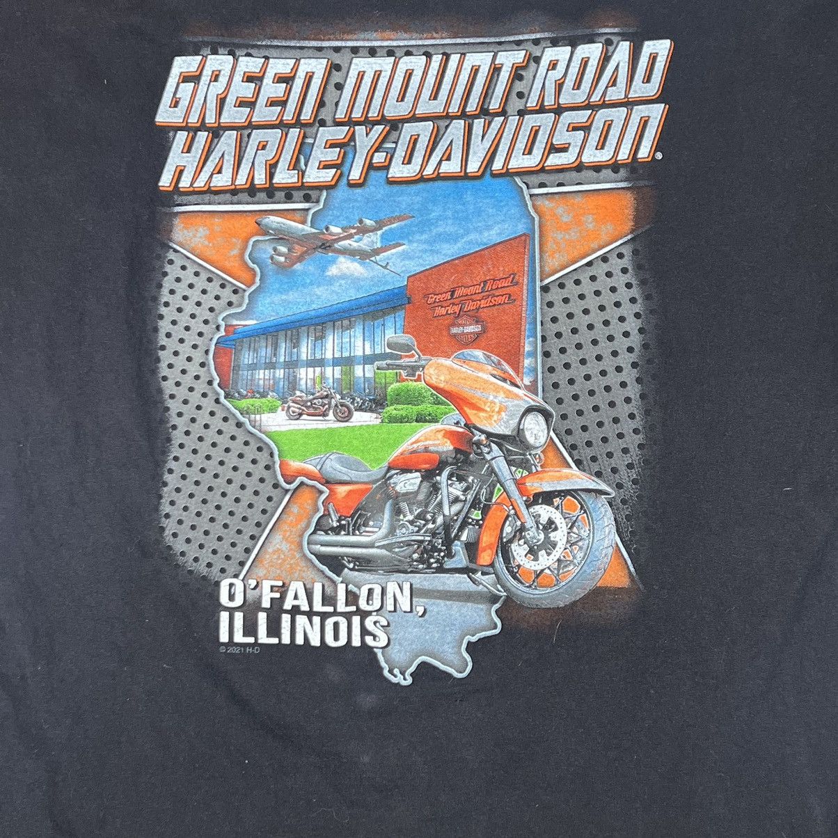 Harley Davidson × Vintage Faded 2021 Harley Davidson Skull Shirt Built For Speed Size US XL / EU 56 / 4 - 4 Thumbnail