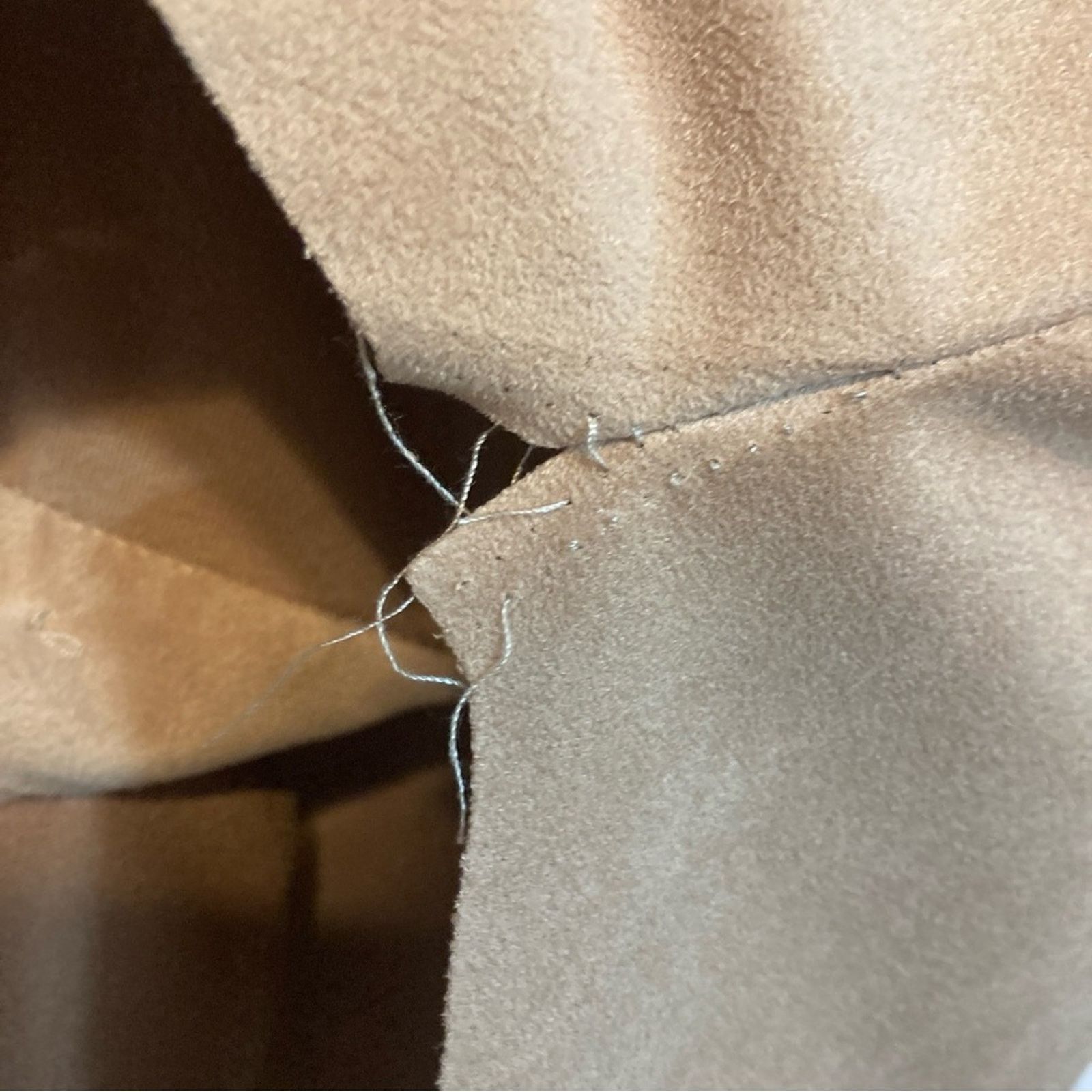 Vintage Vintage Ultra Suede Leather Tan Button Up Blouse Top Size M / US 6-8 / IT 42-44 - 7 Thumbnail