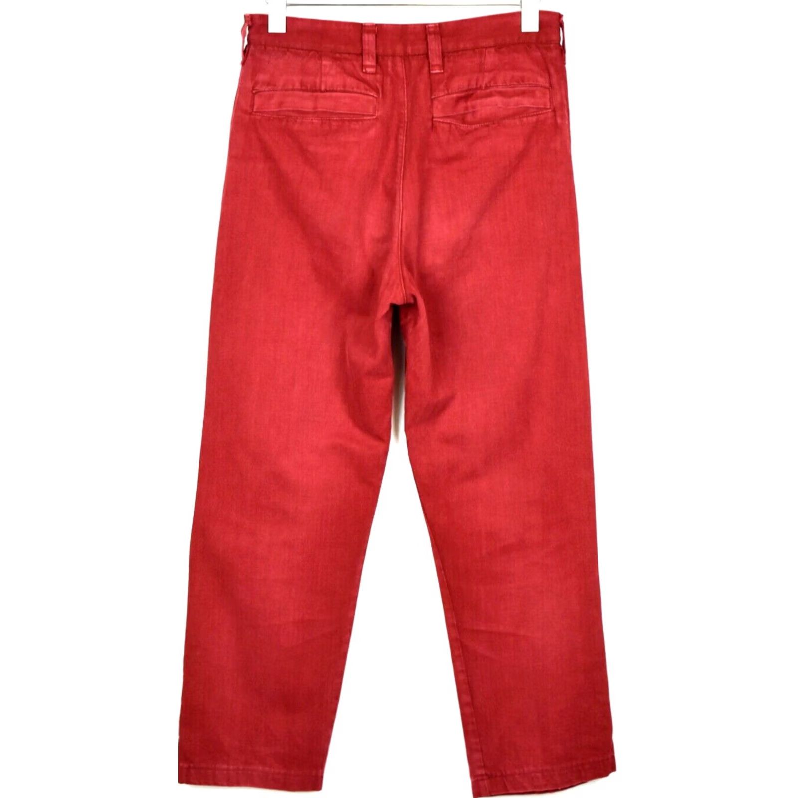 Ermenegildo Zegna ERMENEGILDO ZEGNA Trousers Men's Red W31/L29 Straight Fit Zip Fly Size US 31 - 2 Thumbnail