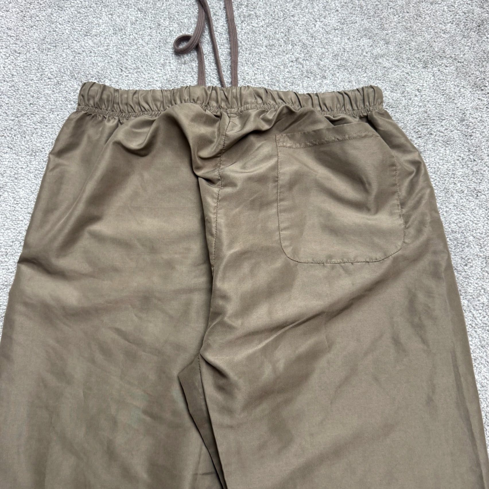 MNML MNML Lightweight Track Pants Womens Large Brown Toggle Hem Elastic Waist 30x31 Size 36" / US 14 / IT 50 - 3 Thumbnail