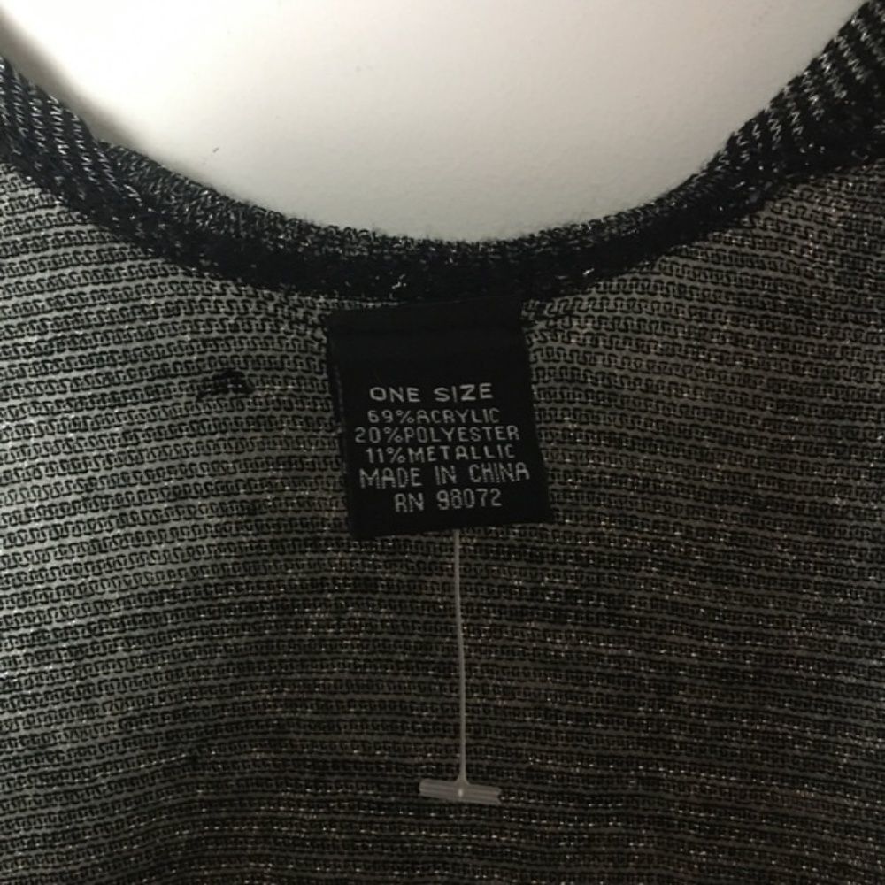 Other Lightweight Gray Shimmer Open Front Coverup Cardigan | One S Size ONE SIZE - 3 Thumbnail