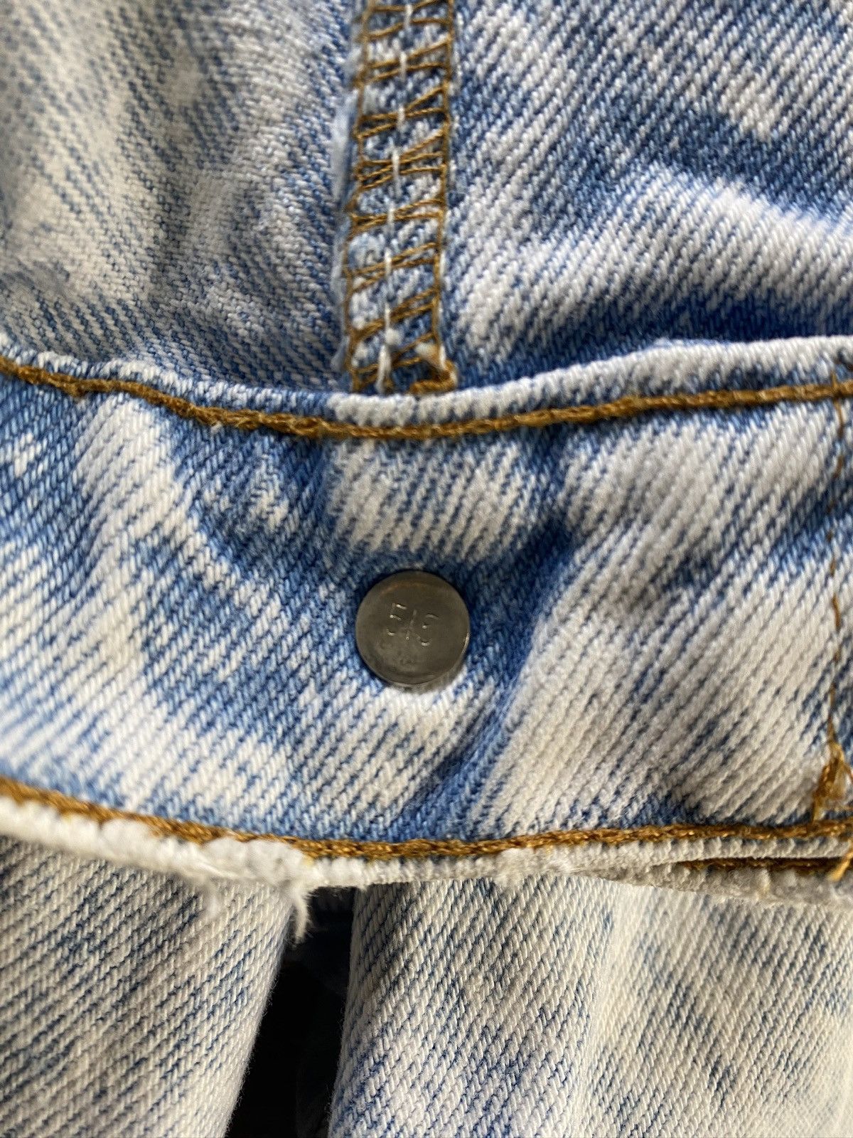 Levi's Vintage 80’s Levi’s Orange Tab Acid Wash Denim Jean Shorts Size US 31 - 22 Thumbnail