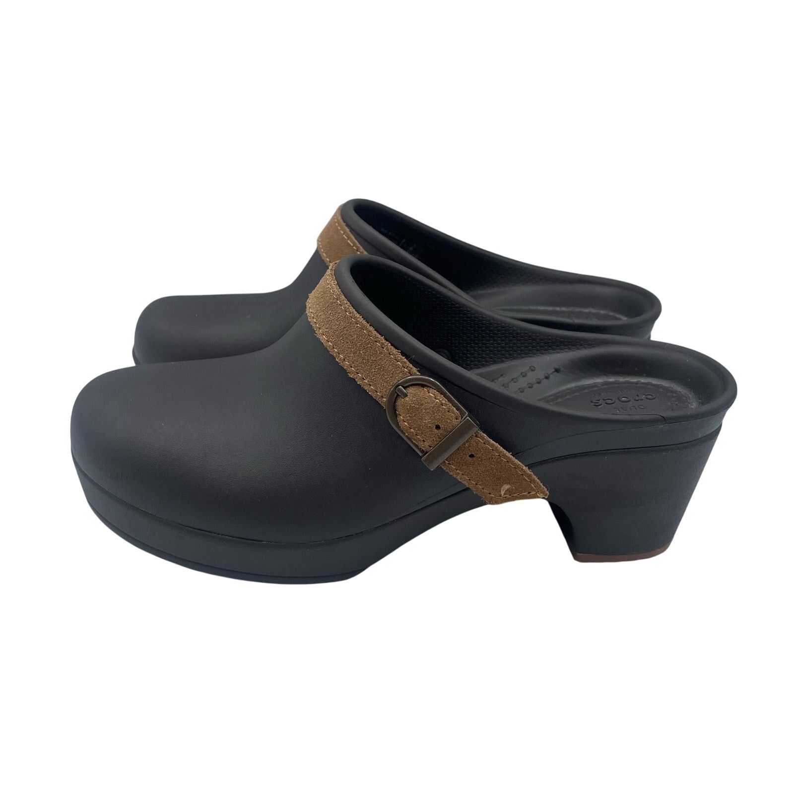 Crocs Crocs Sarah Mule Clog Heels Shoes Comfort Brown Womens 6 Size US 6 / IT 36 - 1 Thumbnail