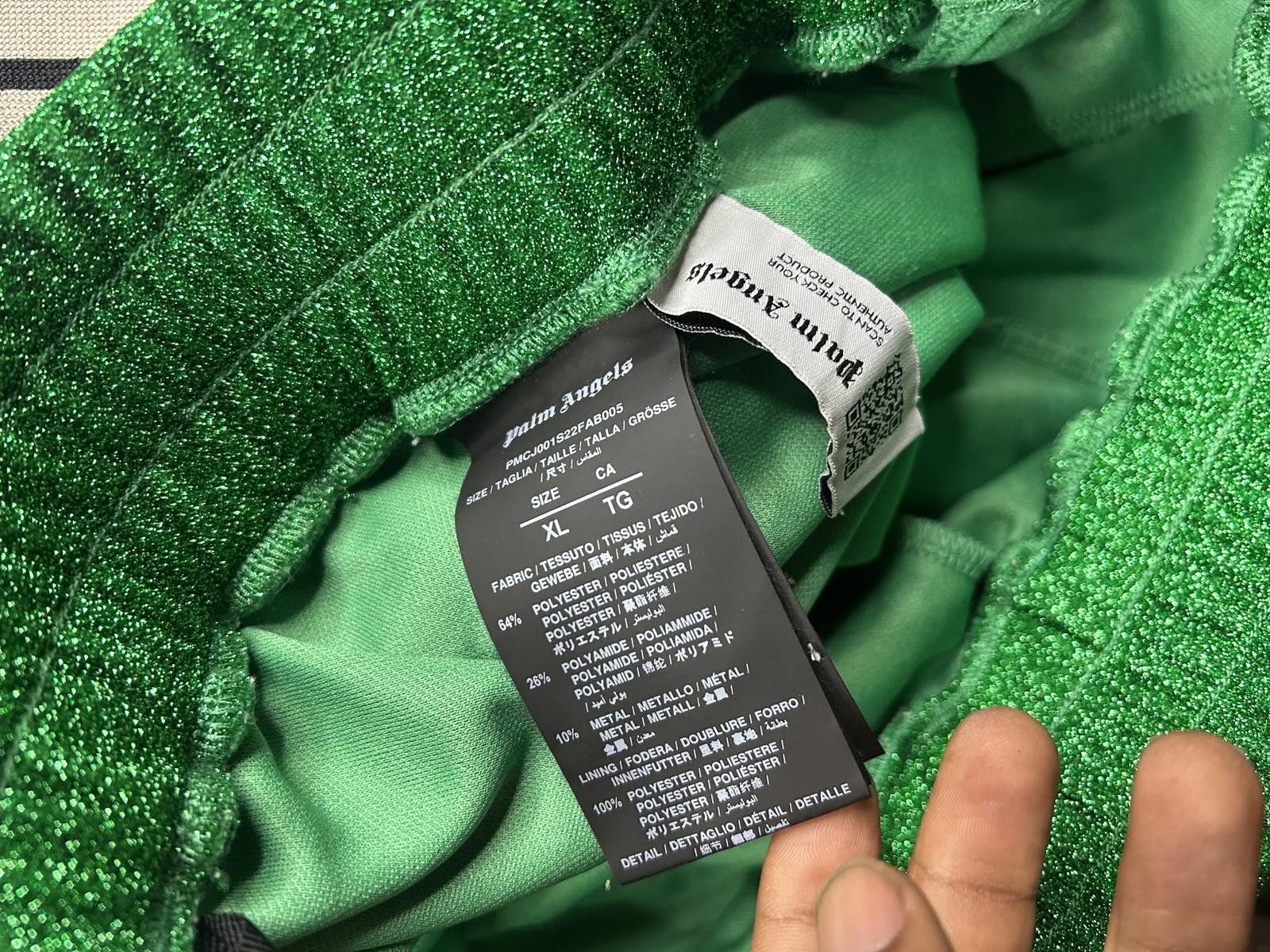 Palm Angels Palm angel green glitter joggers Size US 36 / EU 52 - 2 Thumbnail